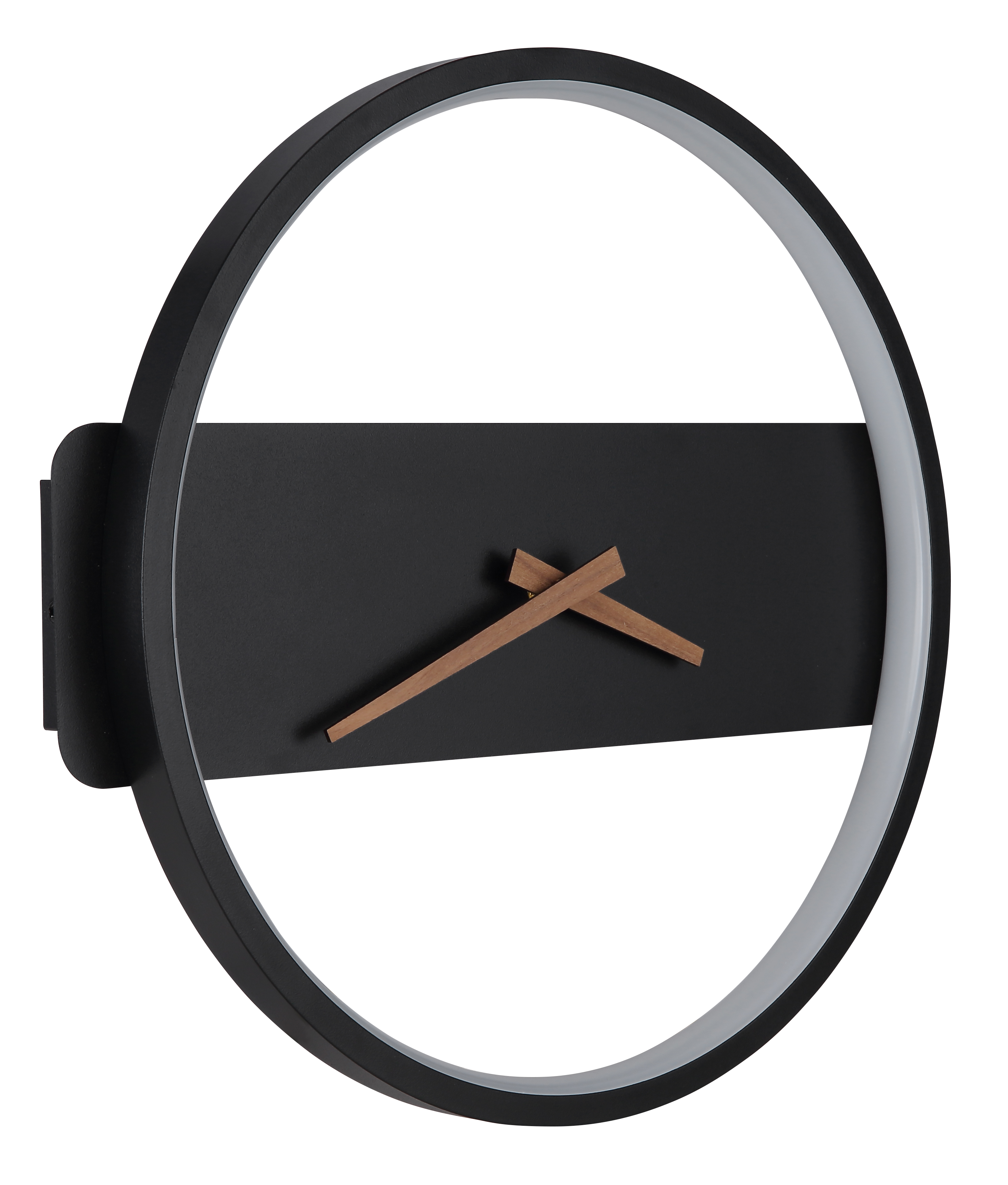 Wanduhr - schwarz, Acryl opal, eckig