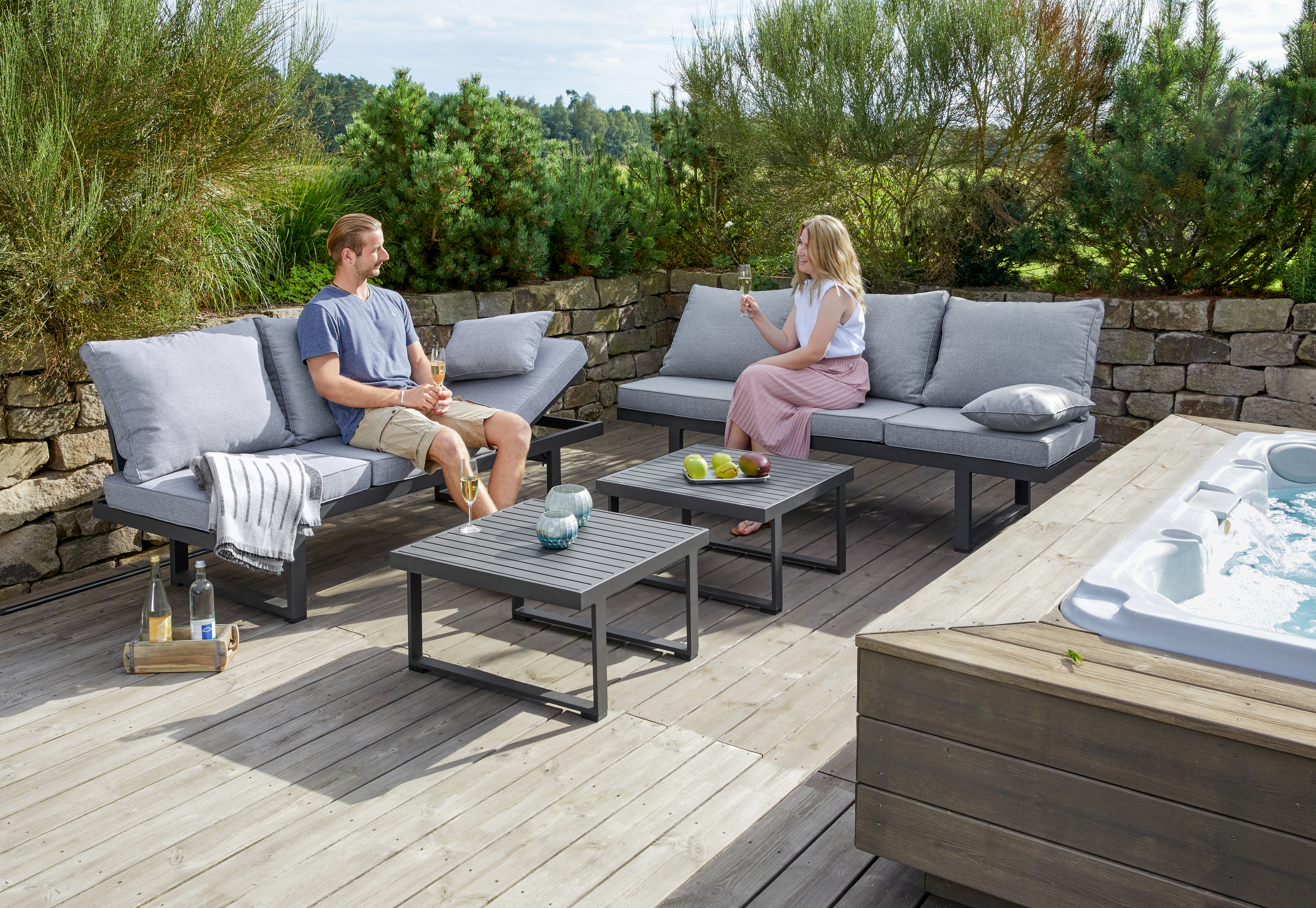 Multifunktionssofa, anthrazit - Bondino