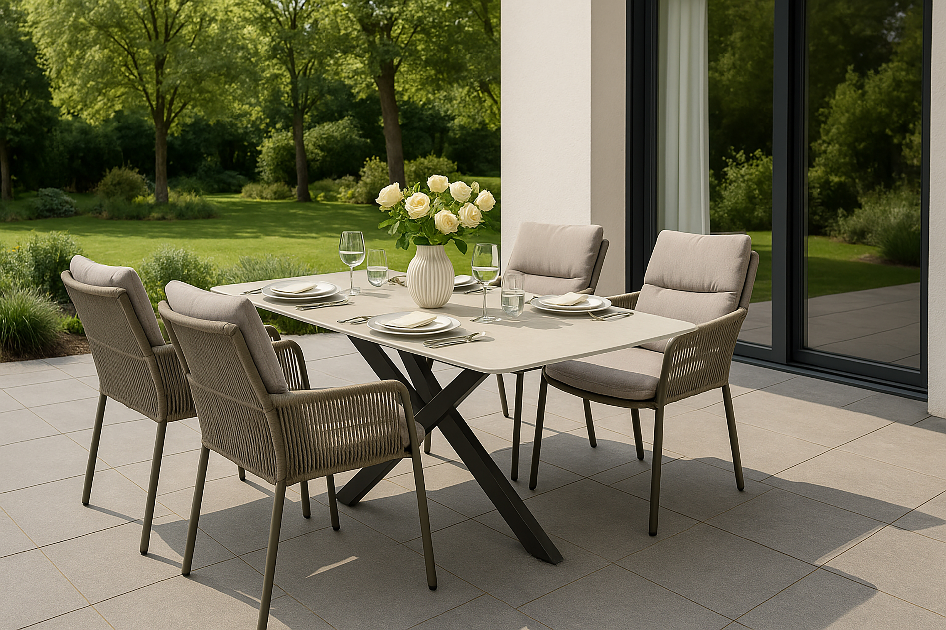 Esstisch, Outdoor, Sintered Stone beige - Como