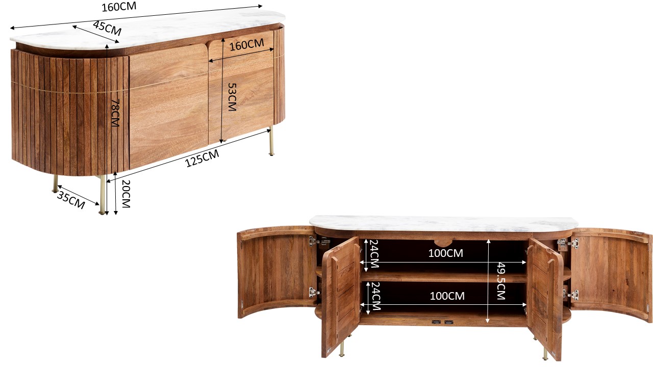 Sideboard Grace, 4 Türen - Grace