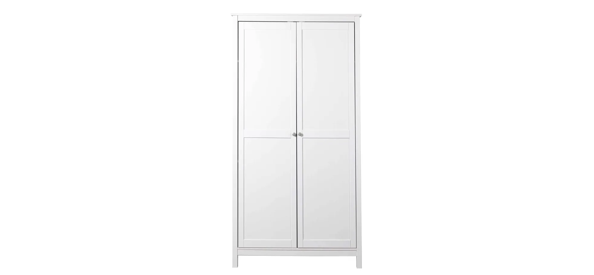 Drehtürenschrank - B ca. 107 cm, Weiß