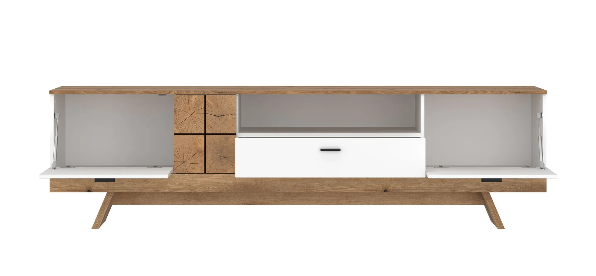 Lowboard, Eiche, Alpinweiß - MyStyle 1019