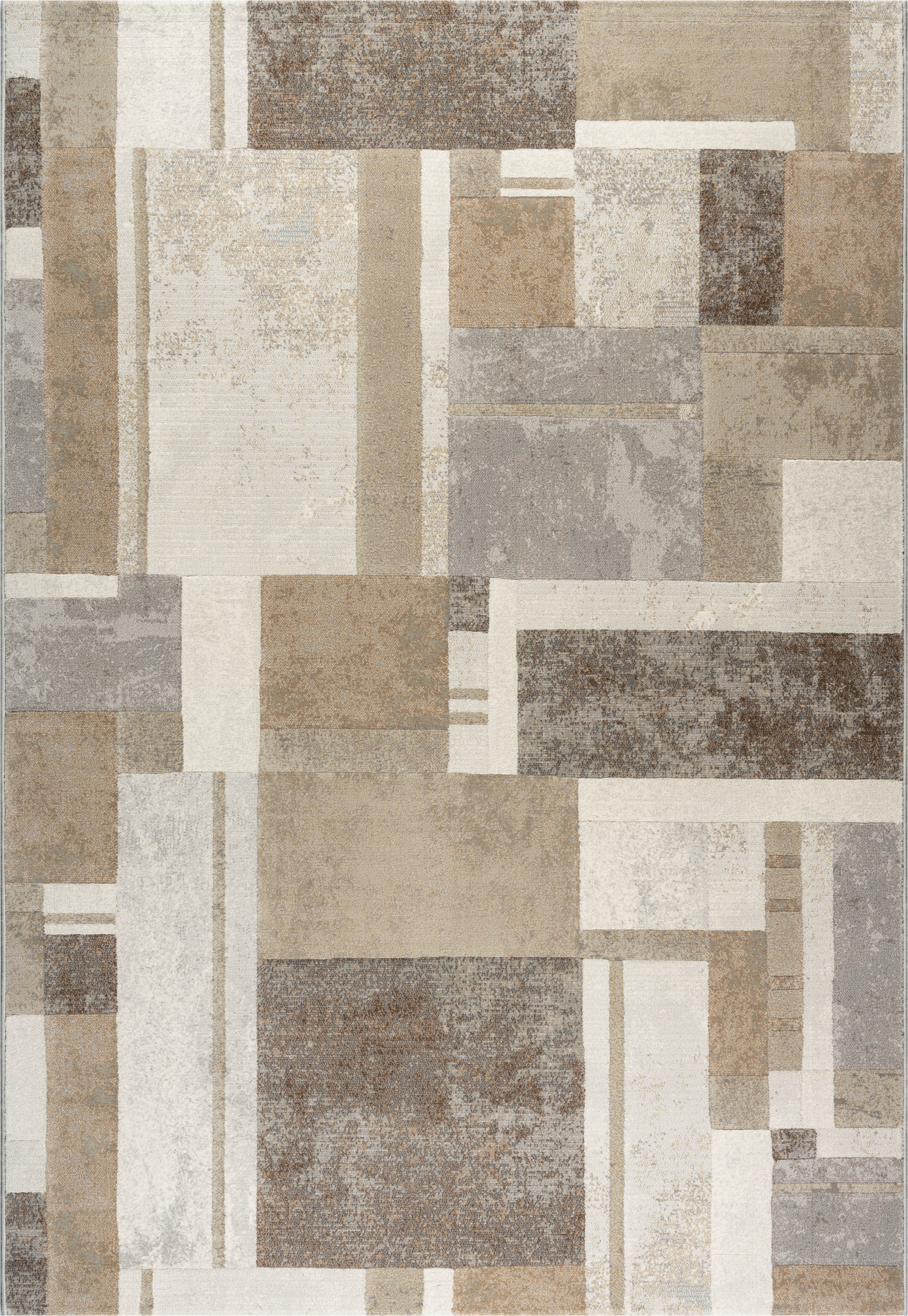 Webteppich, braun-grau, 133x195 cm - Rargentum