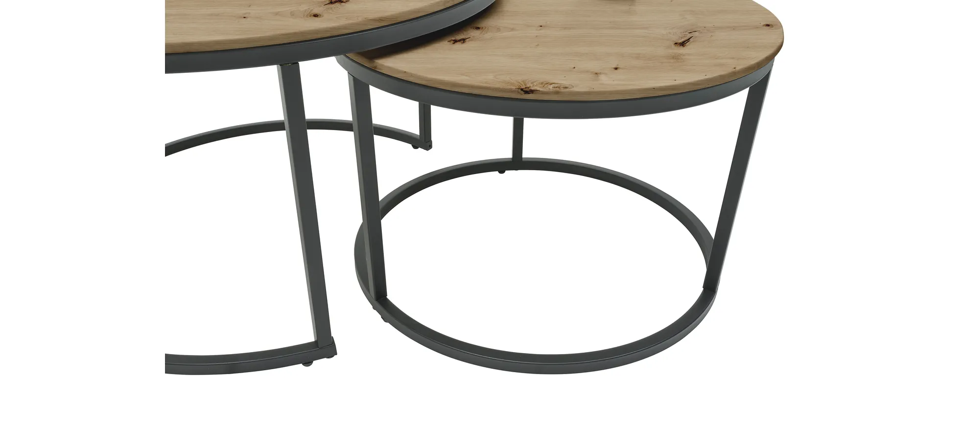 Couchtisch 2-er Set, Artisan/schwarz - MyStyle 1045