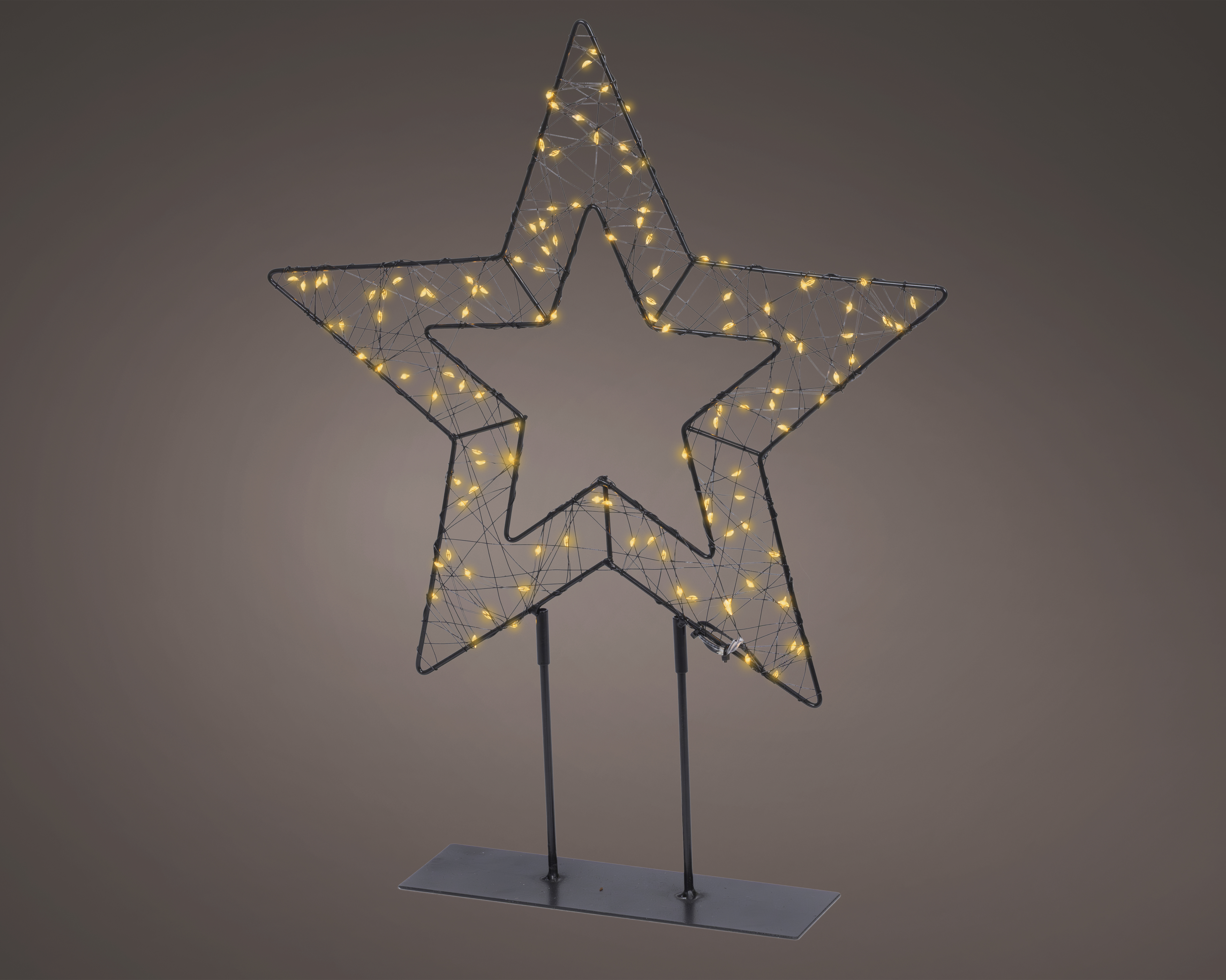 Tischlampe - schwarz/klassisch warm, Metall, L7-W47-H38cm-120L