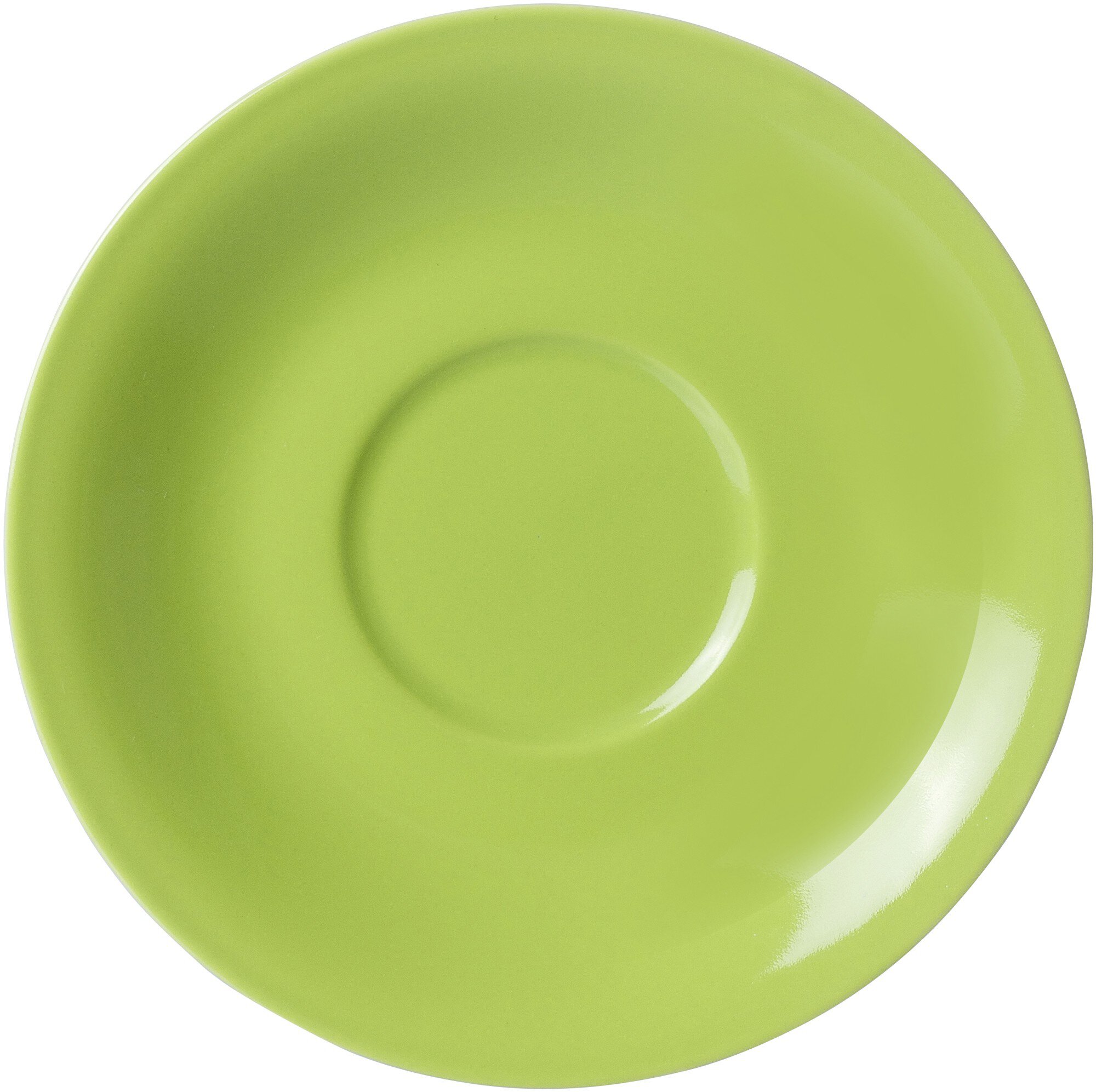 Jumbo-Untertasse Doppio Grün 17 cm - Porzellan, sü