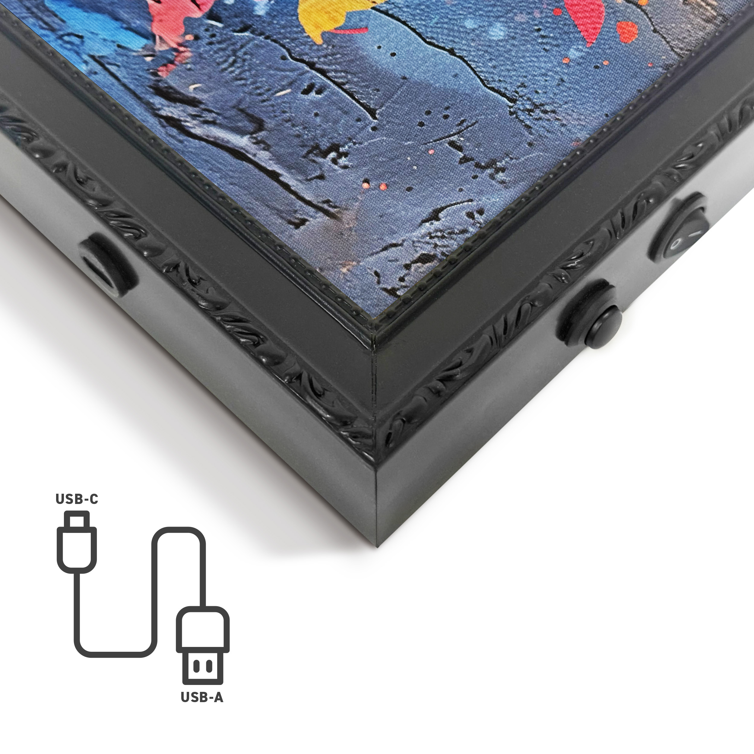 Neon LED Art Black - 50x70cm, balloon kid