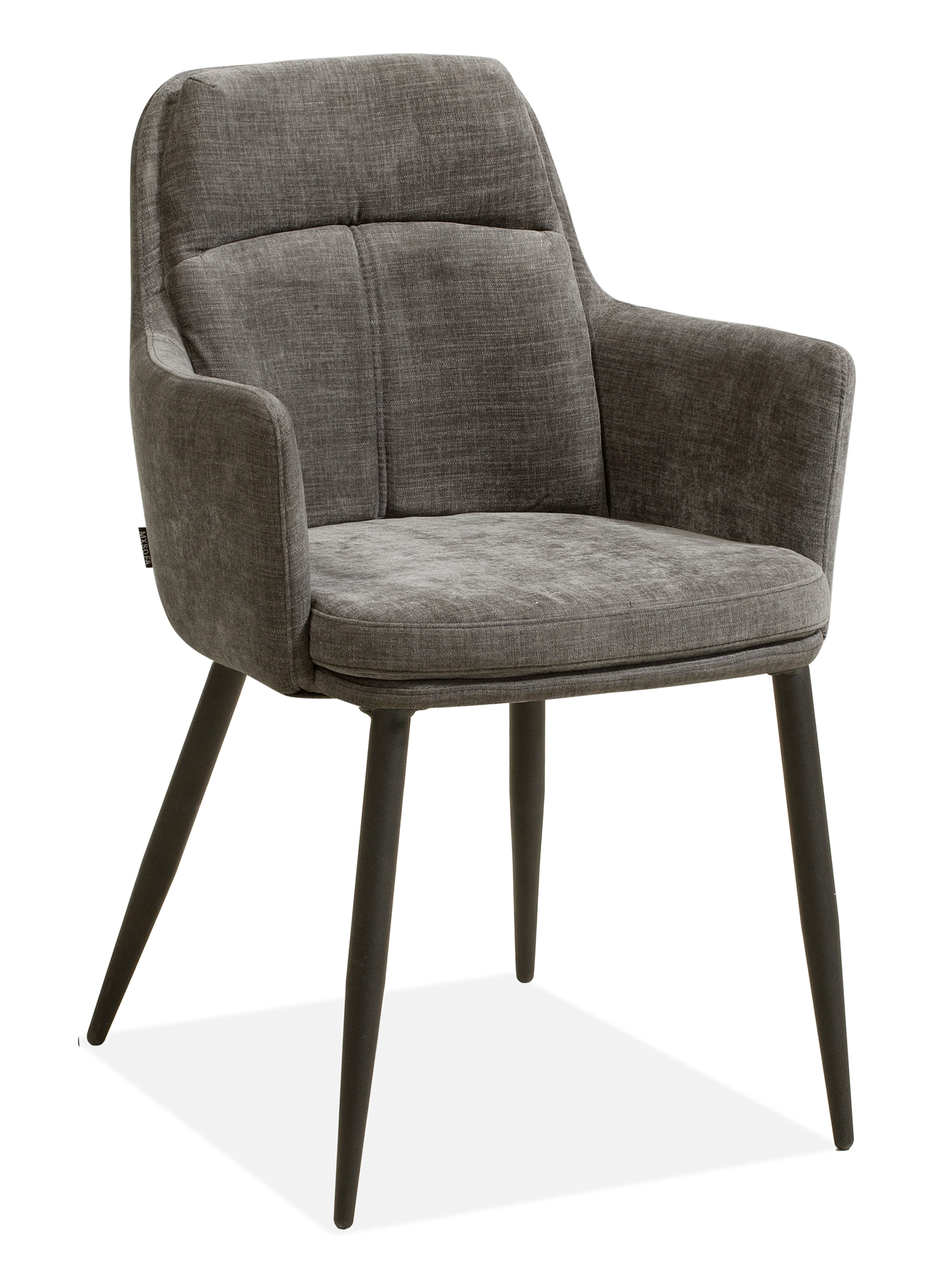 Stuhl, mit Armlehnen, gepolstert, grau - MyStyle 4003