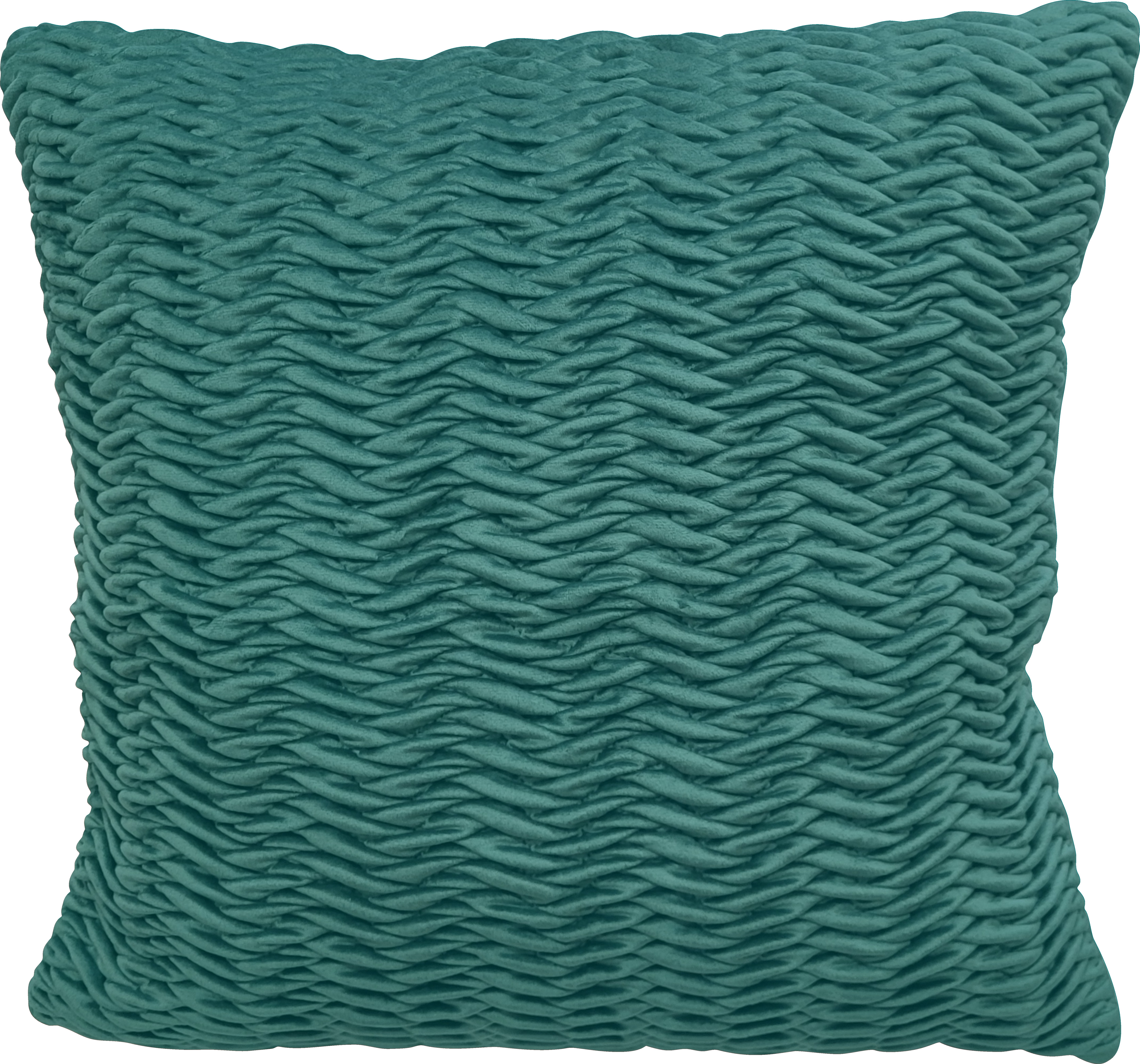 Kissenhülle "Cringe", Samtoptik, petrol - 50x50cm, 100% Polyester