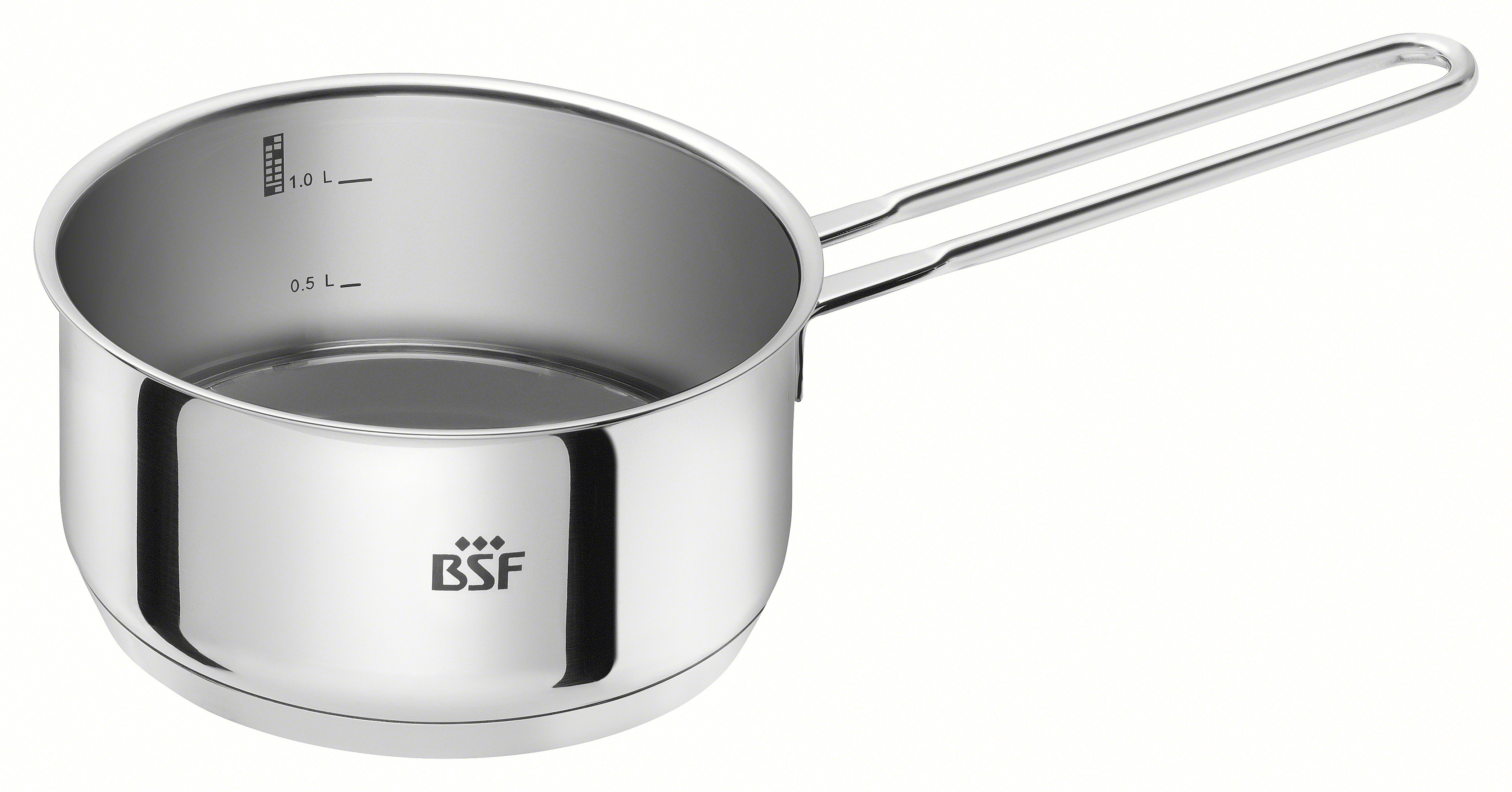 Stieltopf 16 cm, 18/10 Edelstahl, Silber - BSF Bordeaux