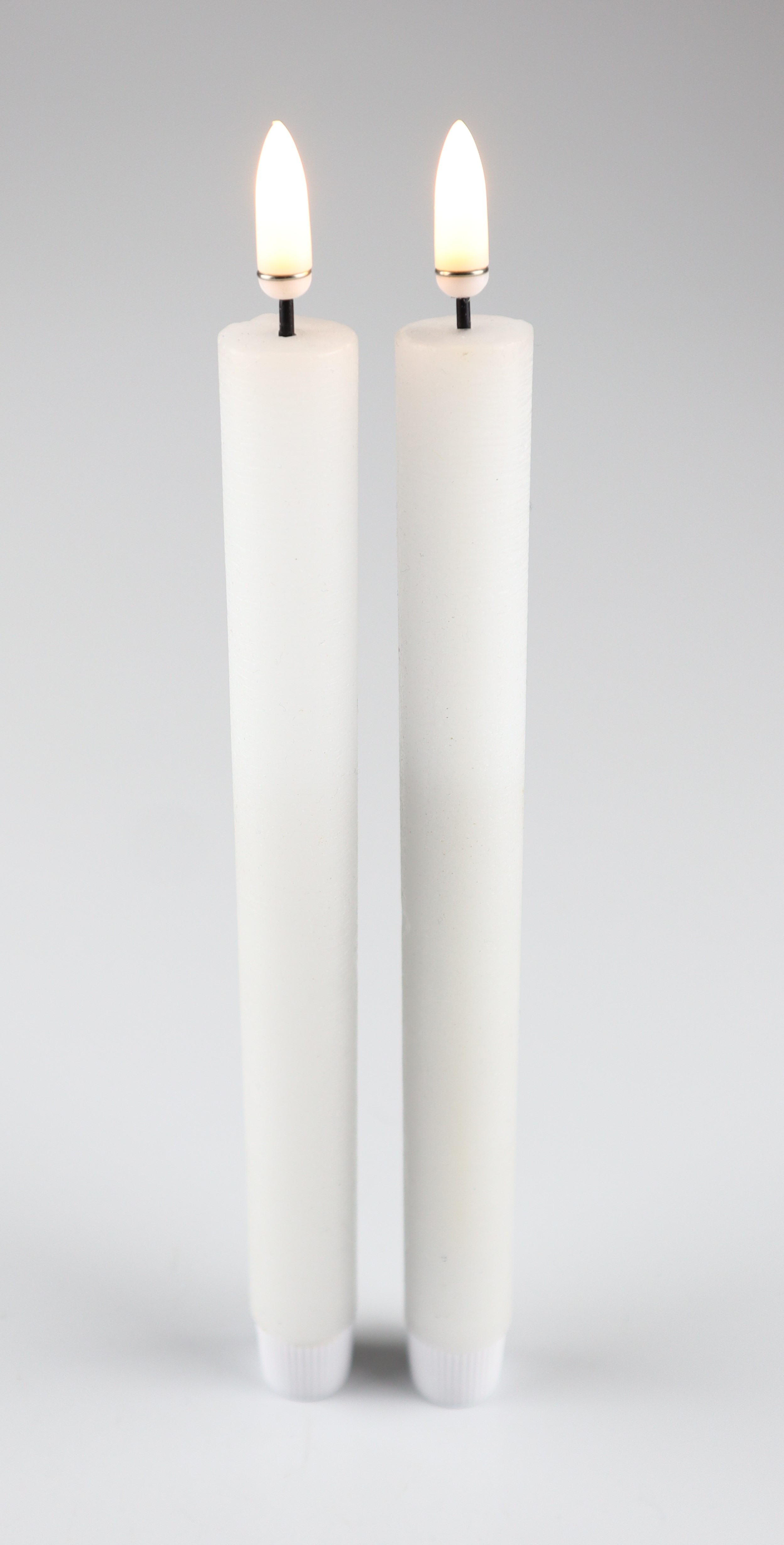 LED Stabkerzen 2er Set - weiß touch 2x24cm