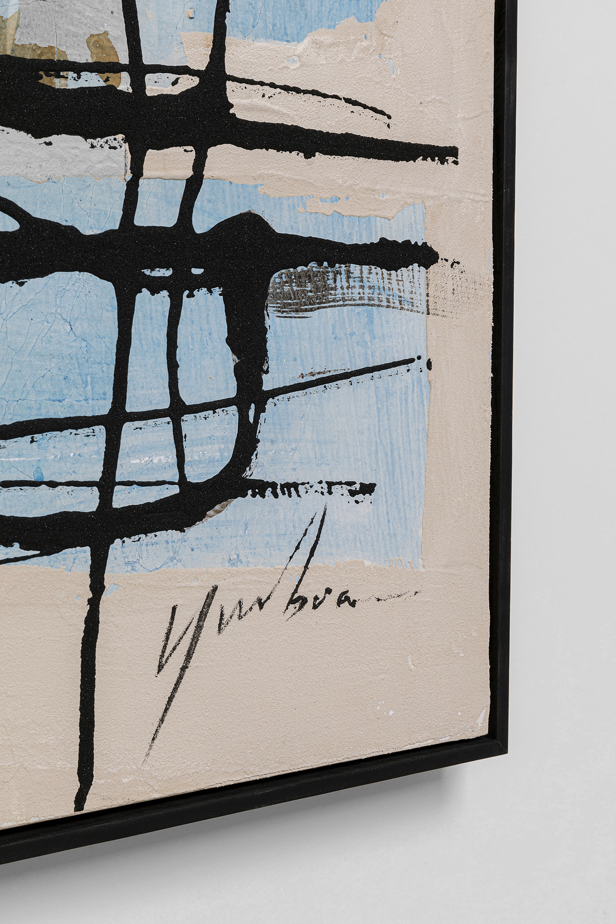 Gerahmtes Bild Dust Blau, Rahmen Massivholz - Bilder