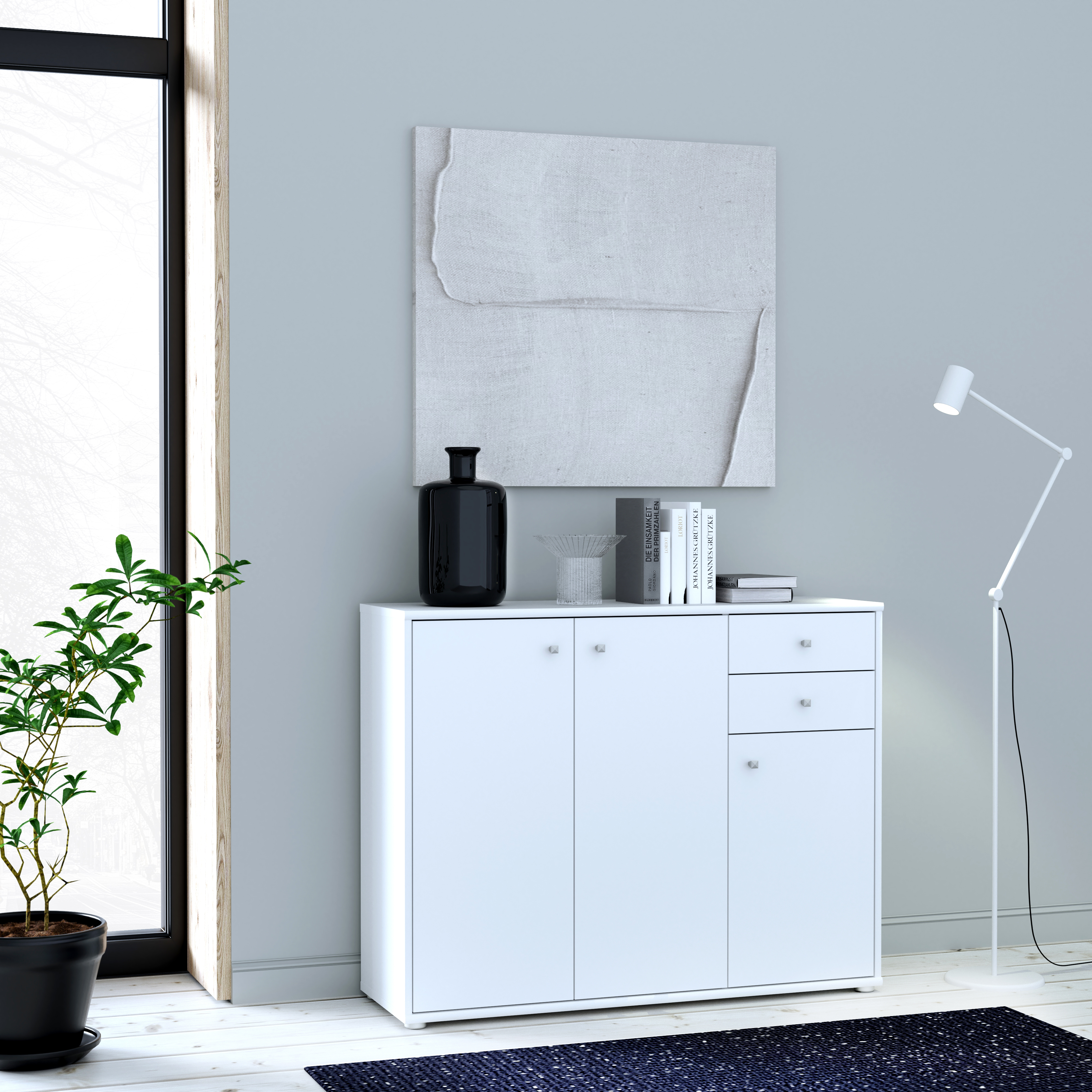 Kommode, Weiß - Faik