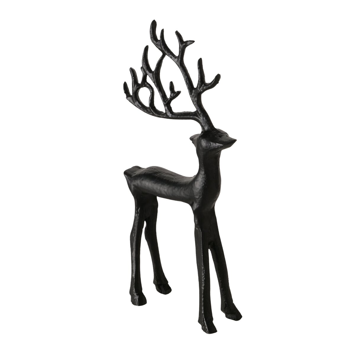 Figur Rupert, Hirsch - H 20,00 cm, Alum. vern. schwarz