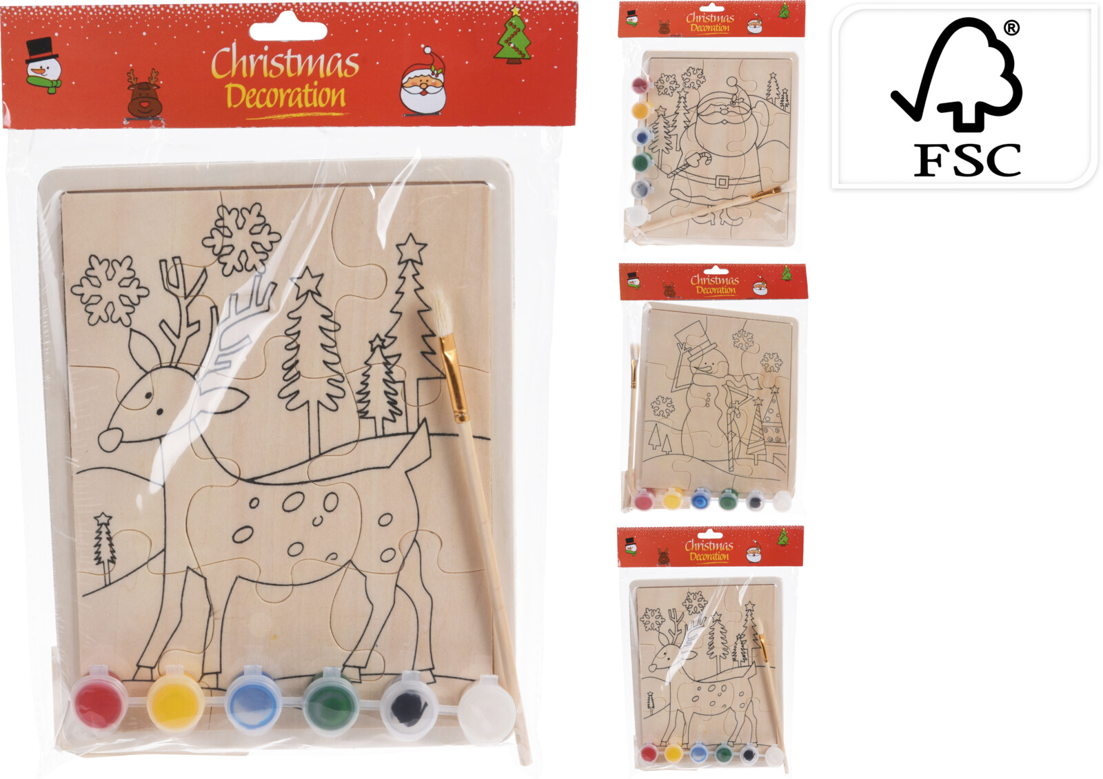 Malset Weihnachtspuzzle - sortiert