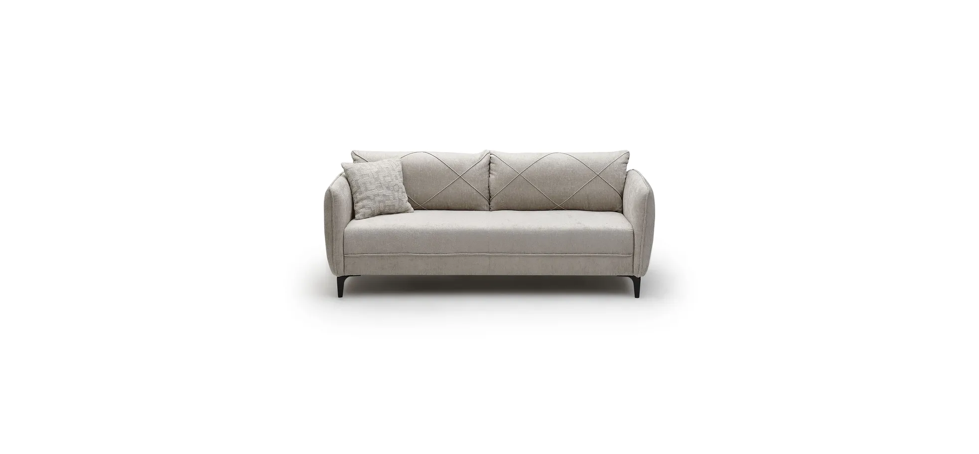 Sofa, 3-Sitzer, Rücken echt, 201 cm breit - Jerina