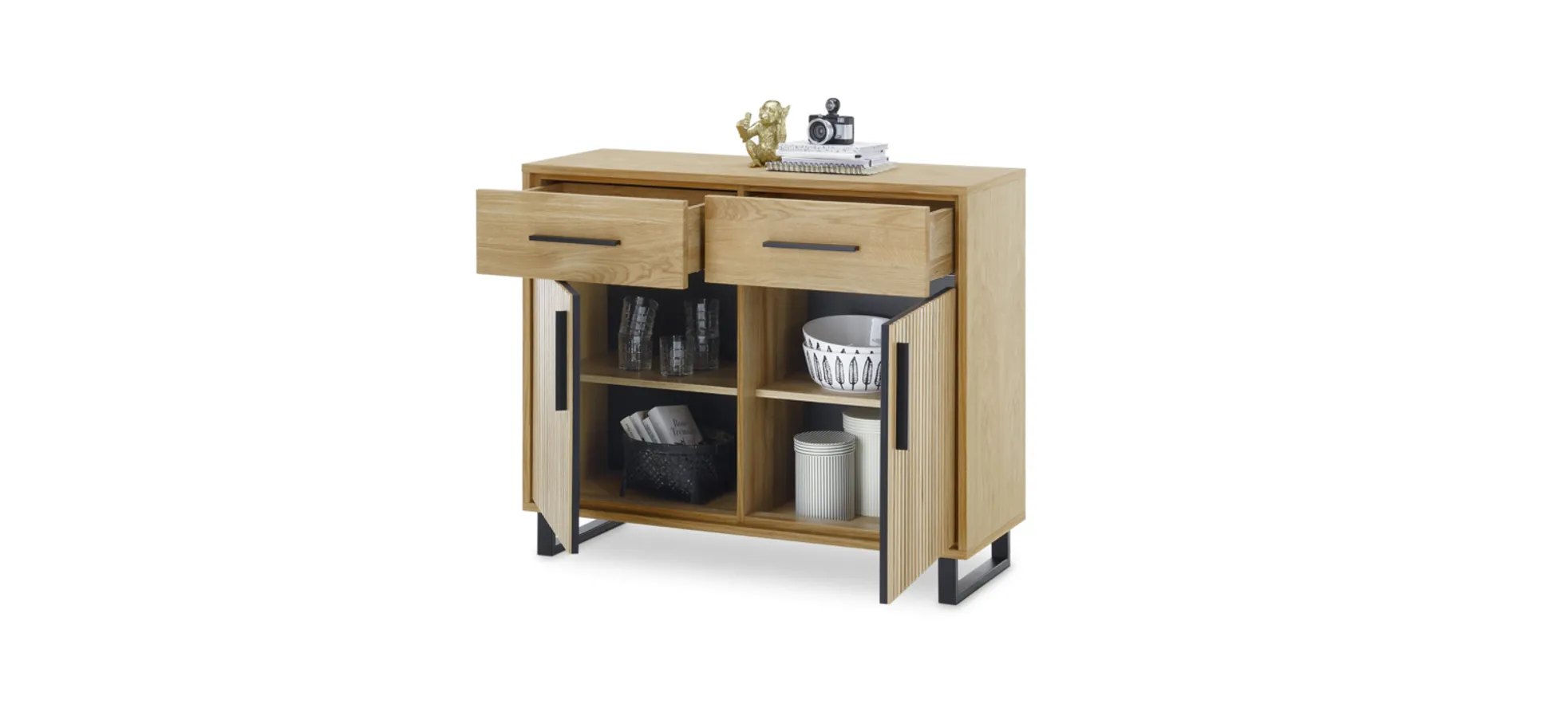 Kommode, Eiche teilmassiv geölt - Emila