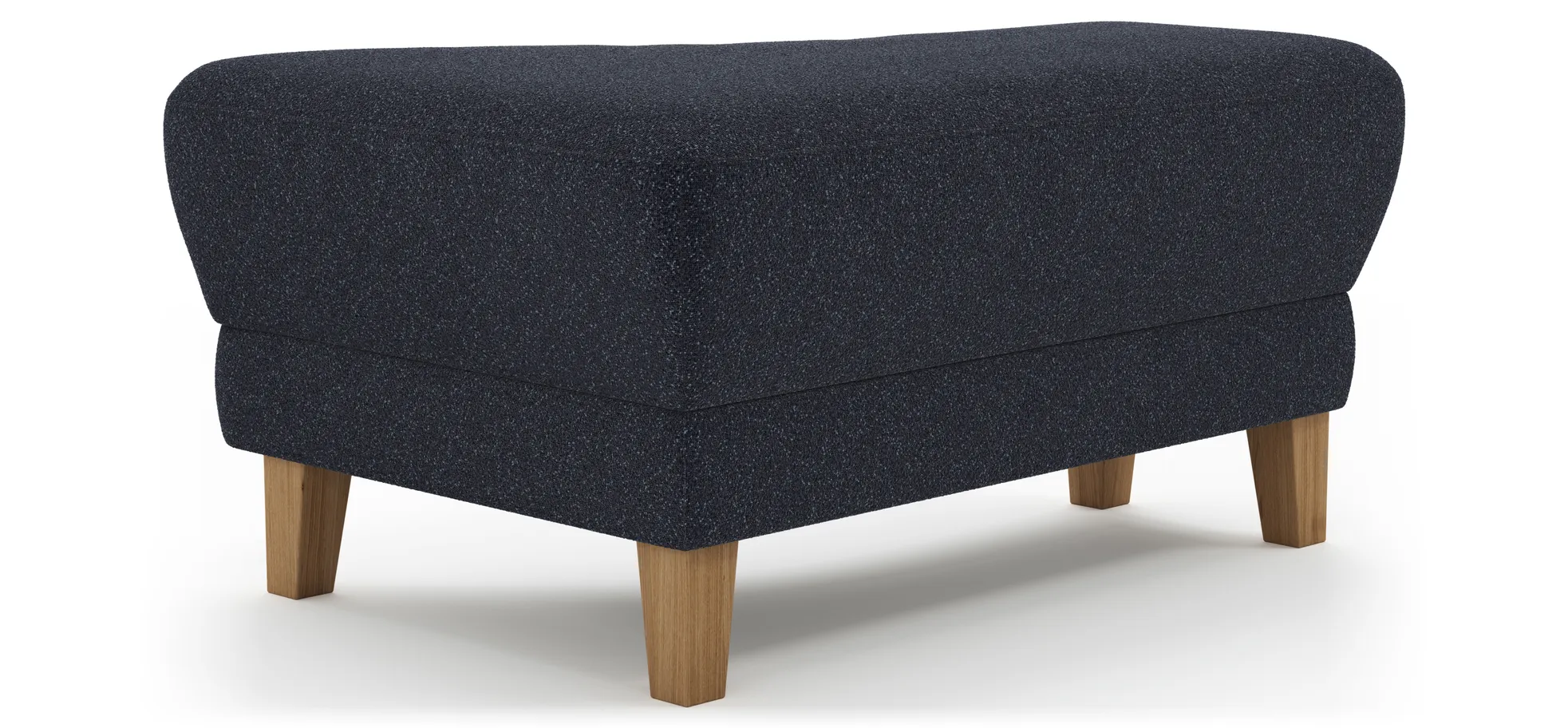 Hocker Stamford - gebogen, Rechts, LB ca. 89x65 cm, Stoff, Dunkelblau