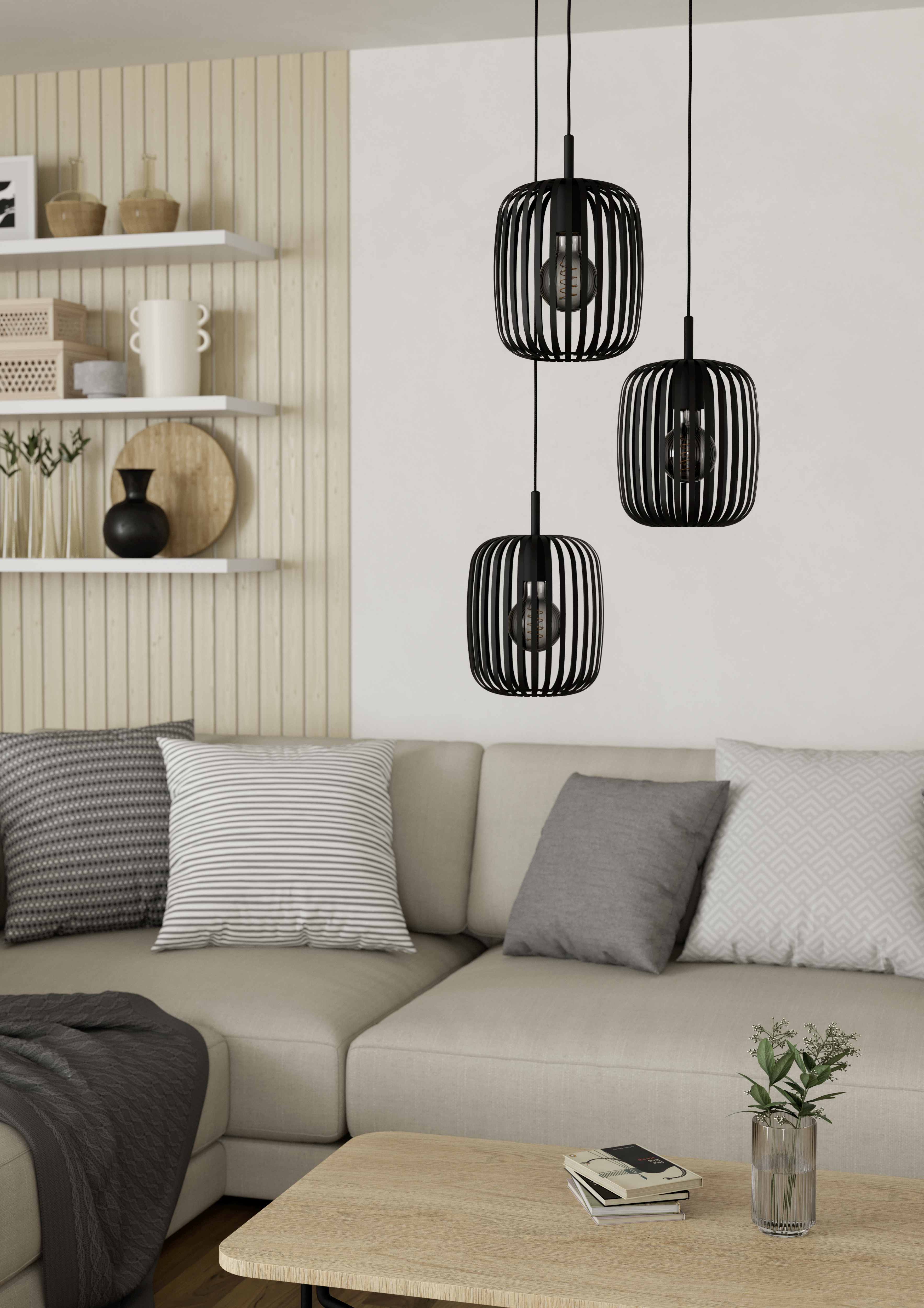 Pendelleuchte Romazzina, 3-flg. - 3xE27