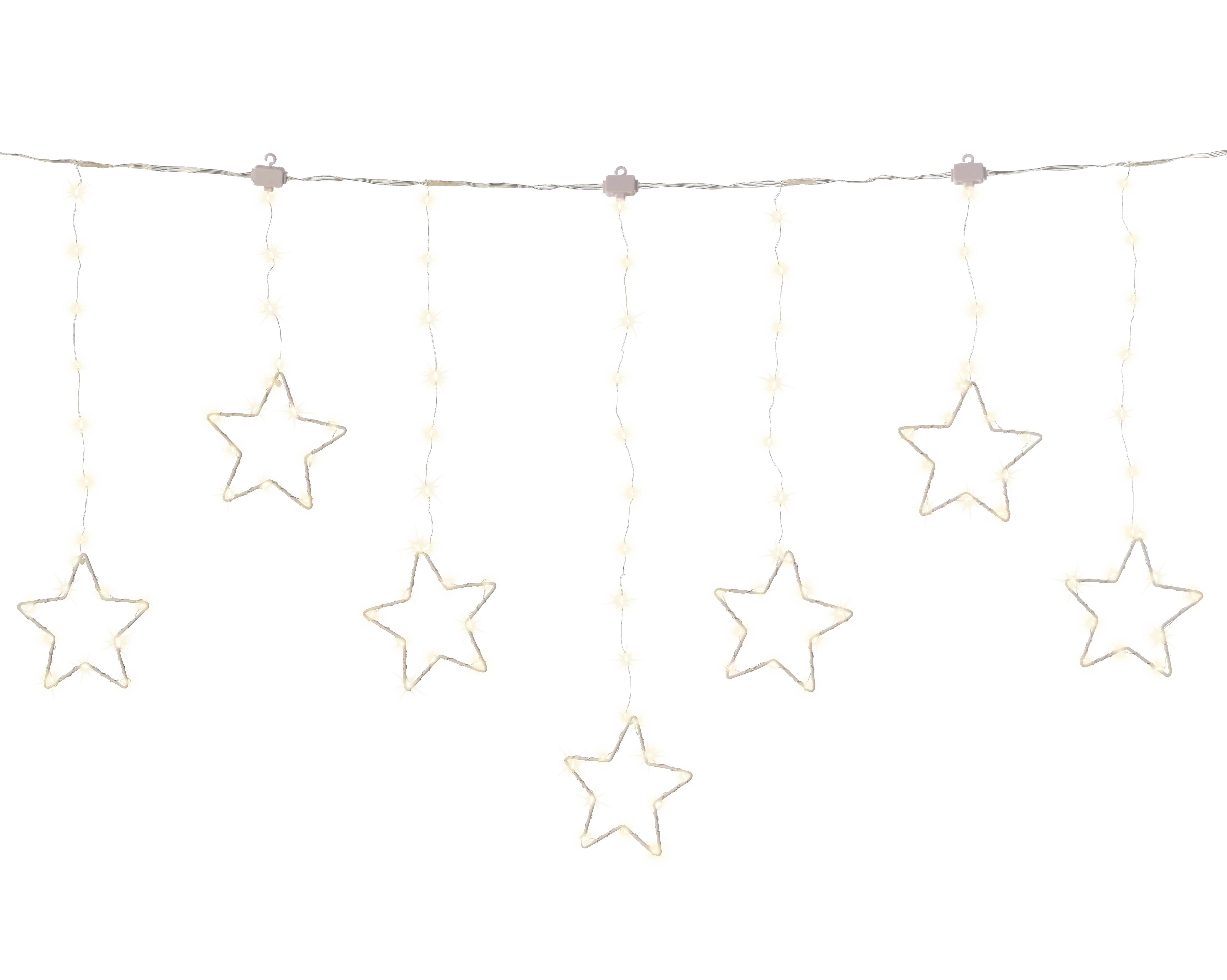 LED Lichtvorhang - silber/warmes weiss, PVC, 120cm-156L