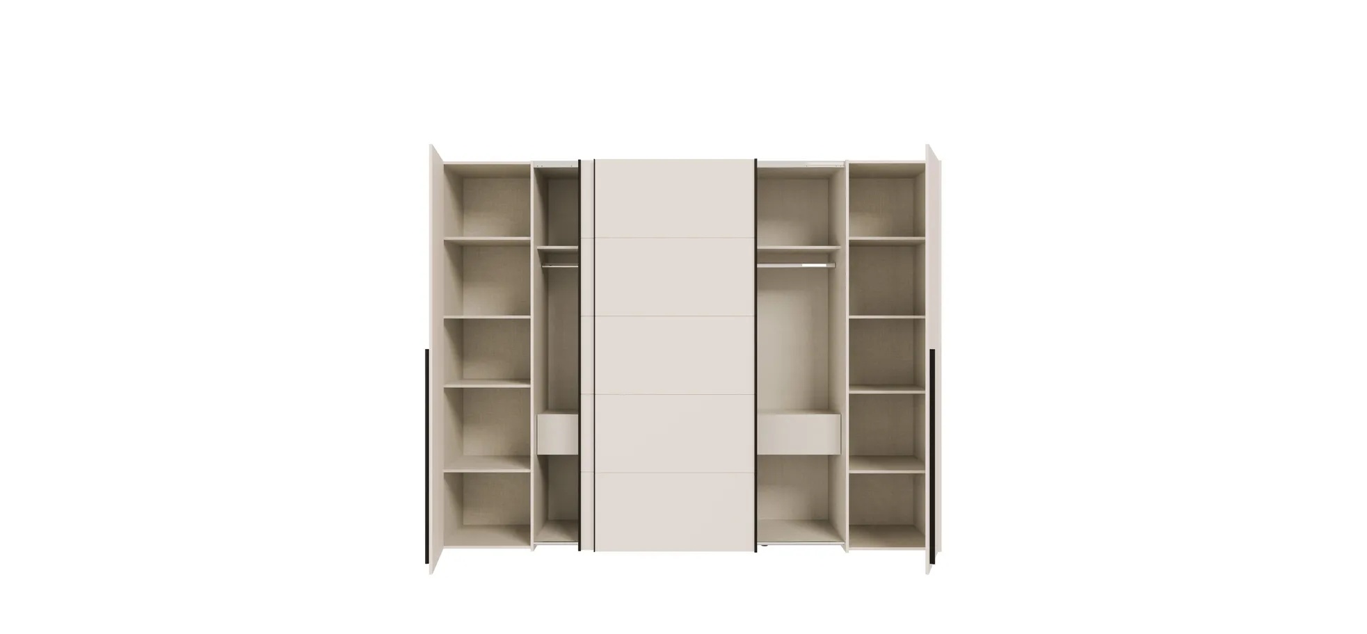 Schwebe-/Drehtürenschrank, Dekor sand - Fahda