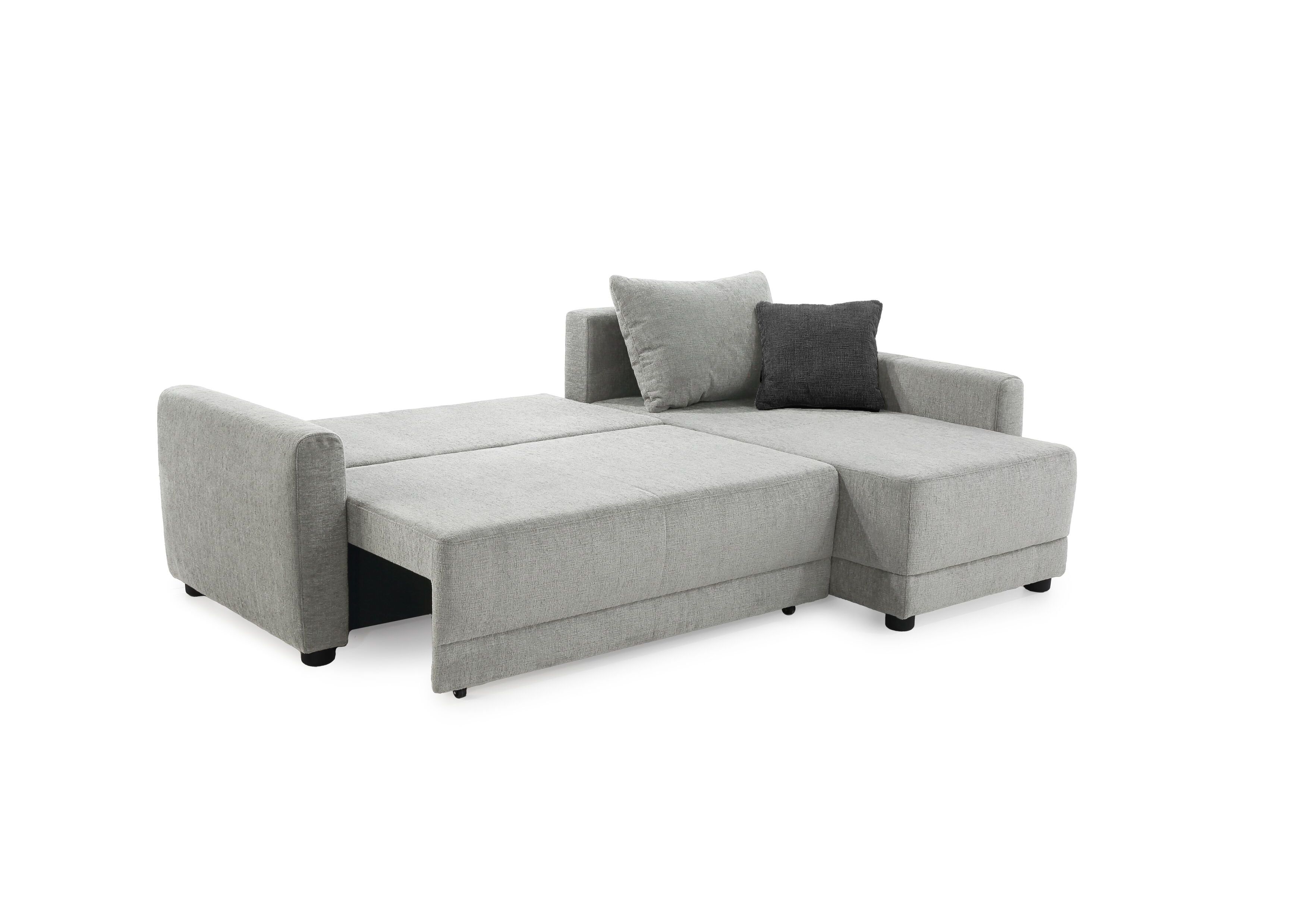 Ecksofa, grau, Stauraum - MyStyle 2175
