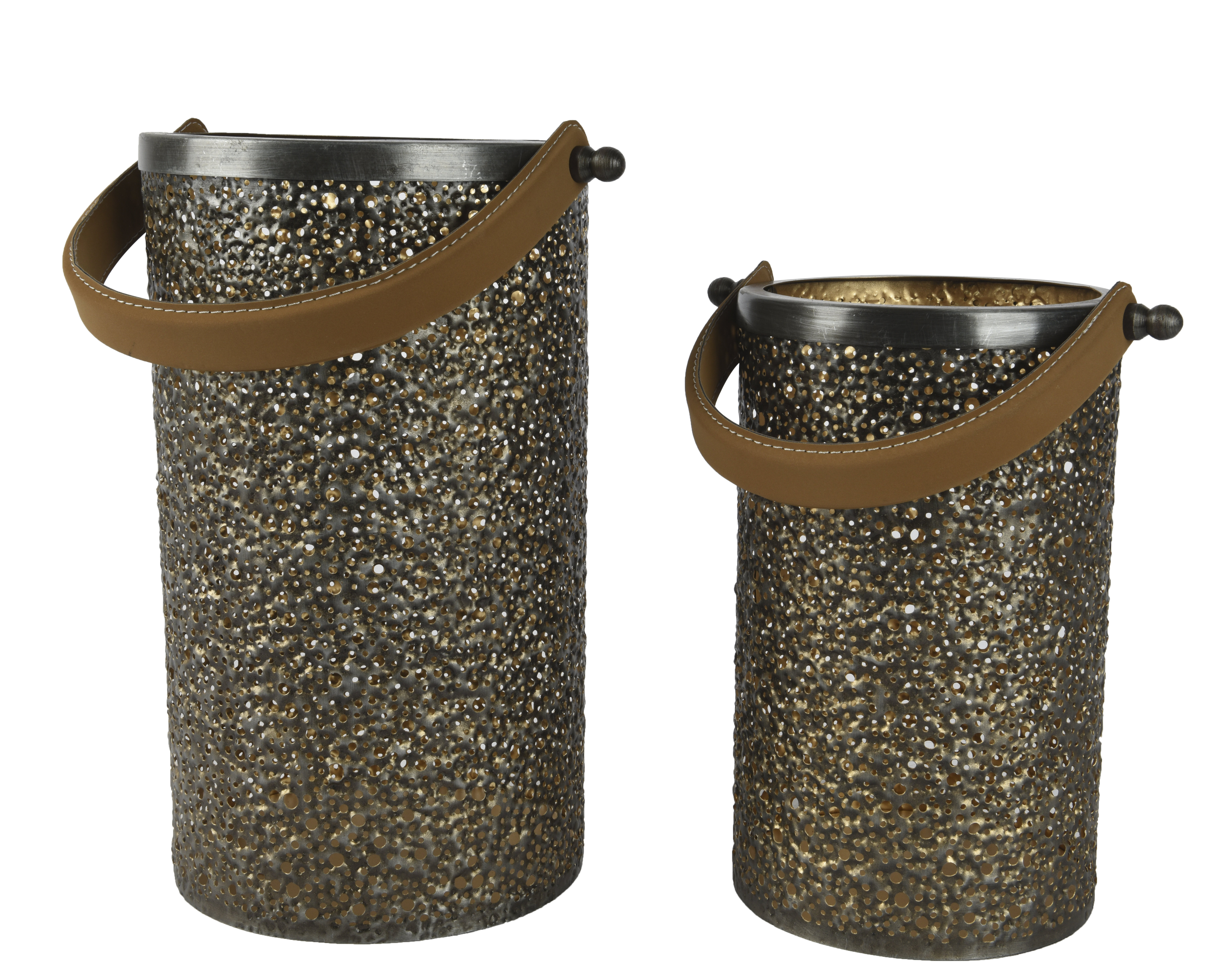 Laterne, groß - altzink, Eisen, Ø18-H30cm