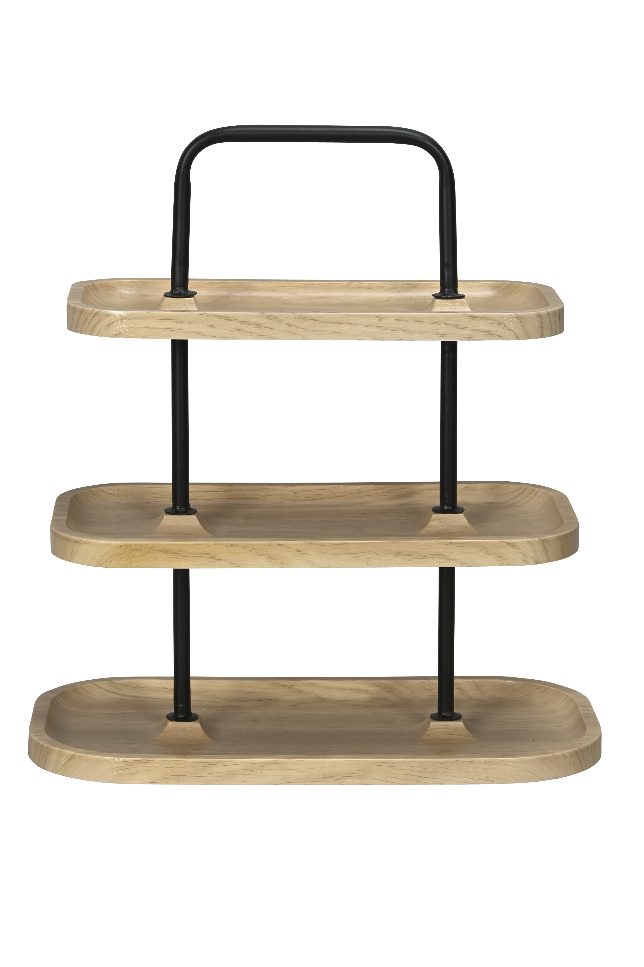Etagere 3-stöckig - 44x24x49cm, natur