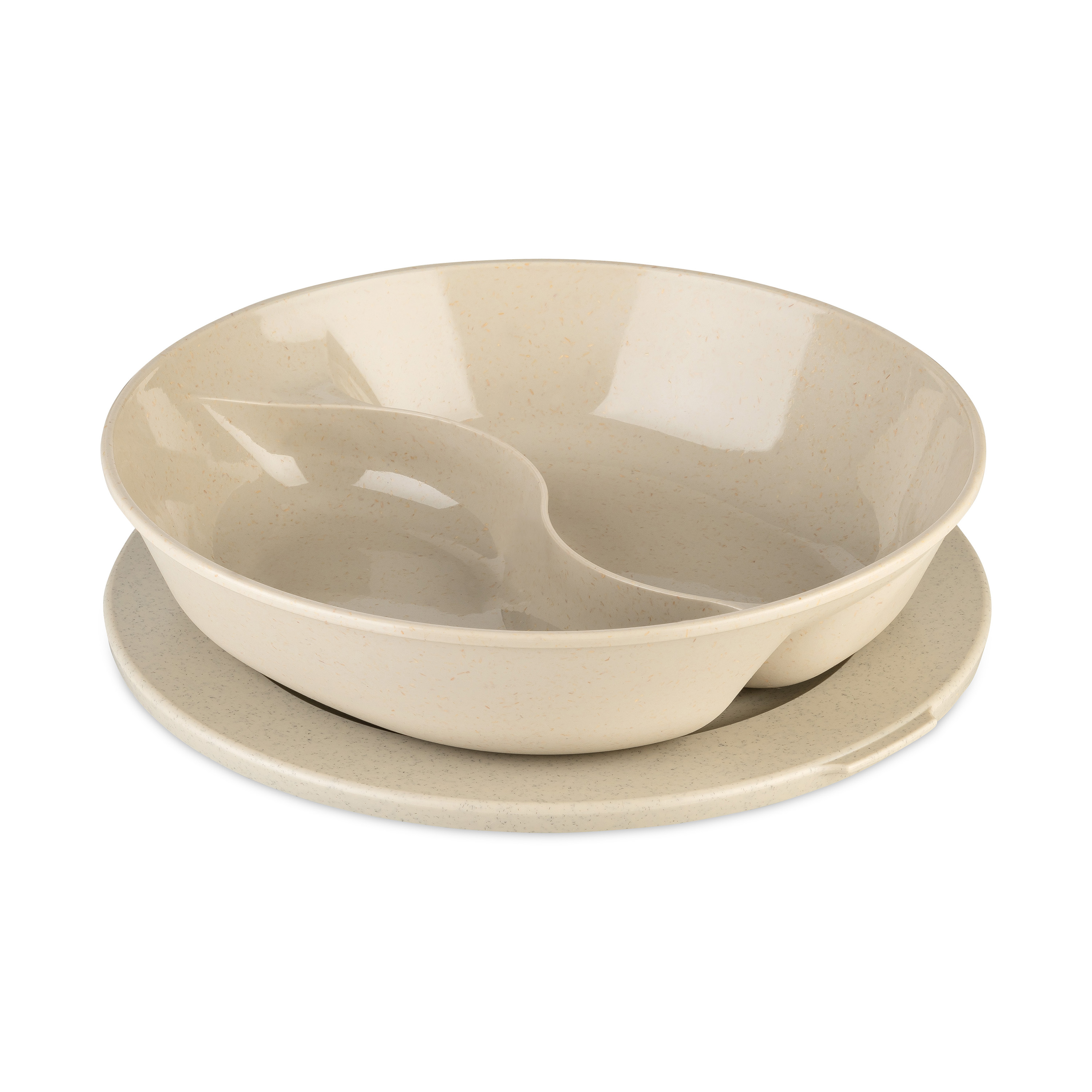 Menüteller mit Deckel 1,5l, nature desert sand - für Schulen etc., Lebensmittelecht,100%CO2-neutral