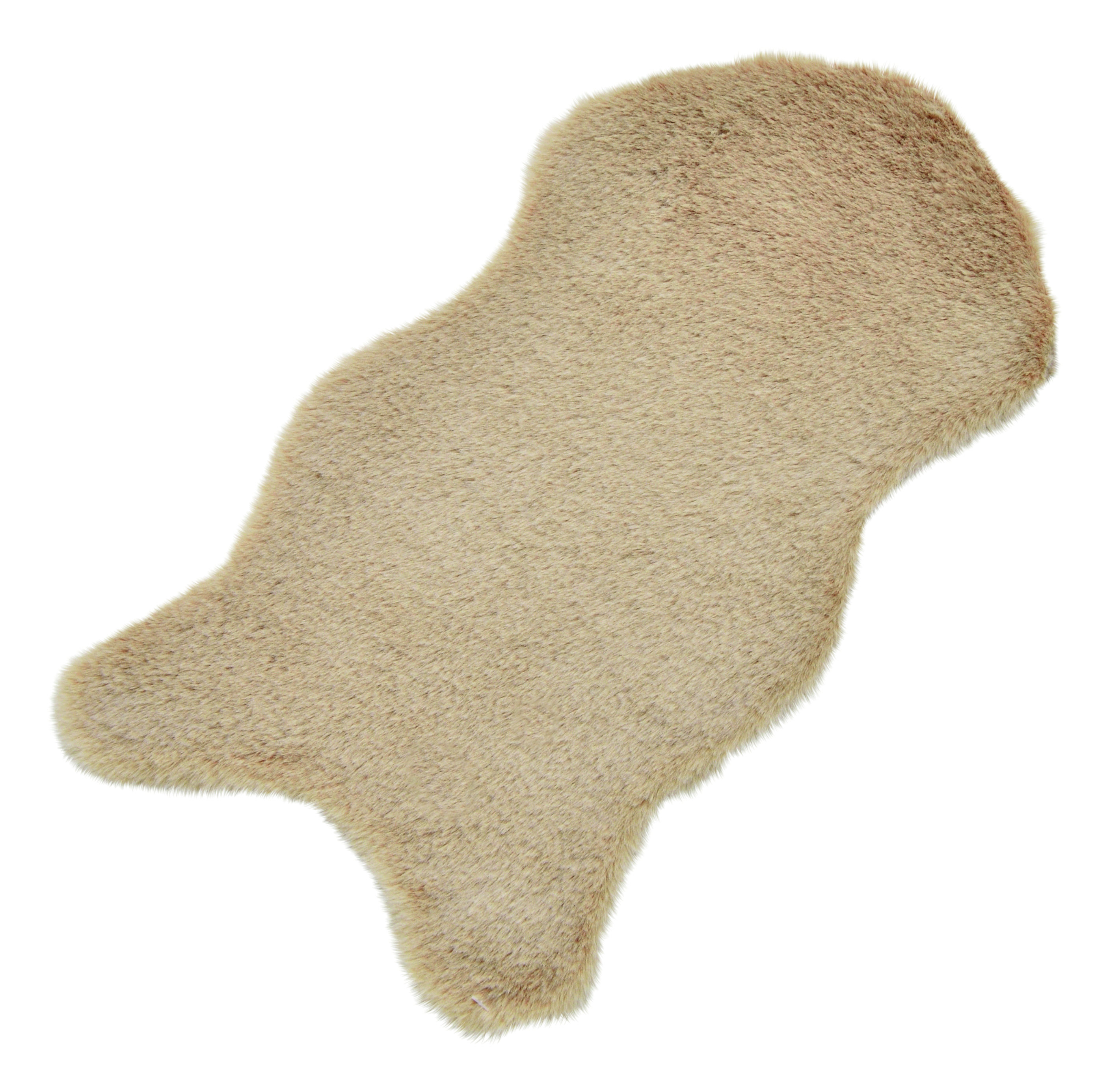 Kaninchenfell Kunstfell - Polyester Beige, 50x25x2cm