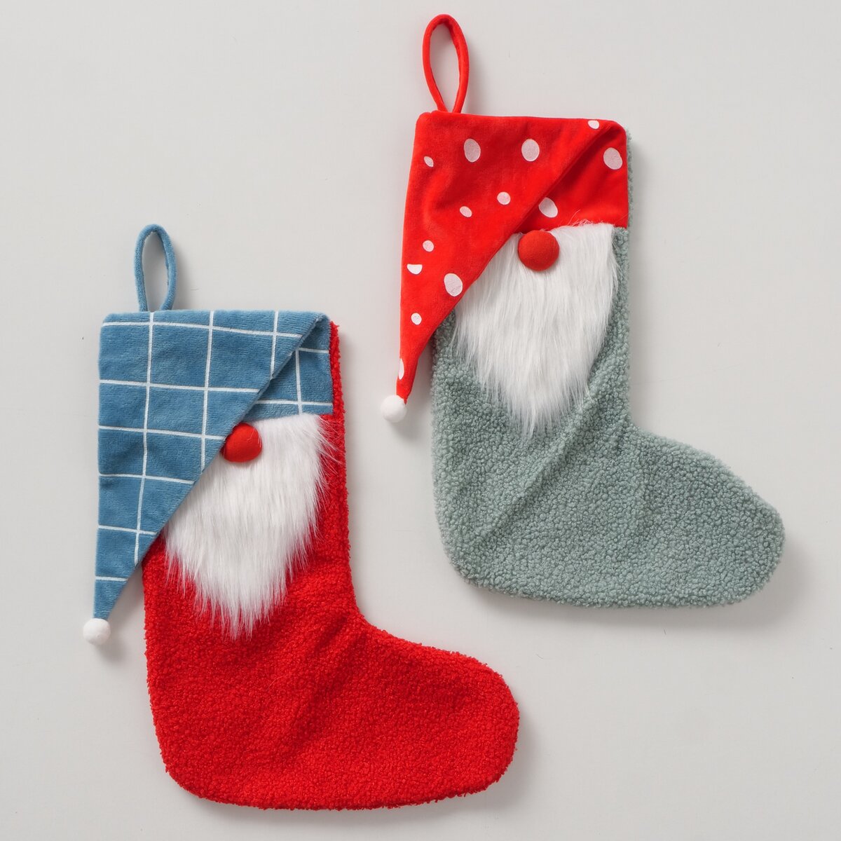 Weihnachtssocke Helge, 2 sort., Socke - H 37,00 cm, Polyester