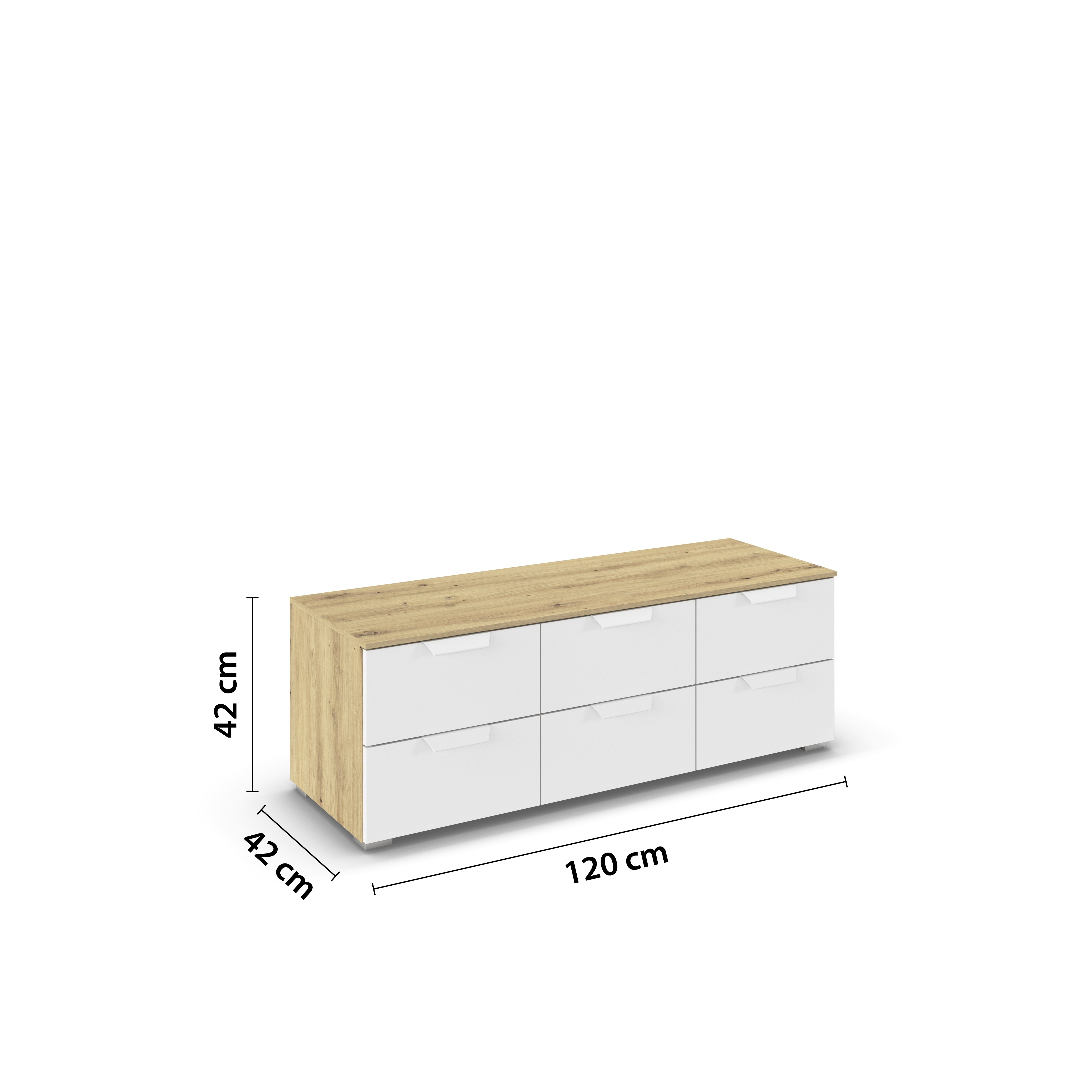 TV-Element, alpinweiß/Eiche Artisan Dekor - MyStyle 5002