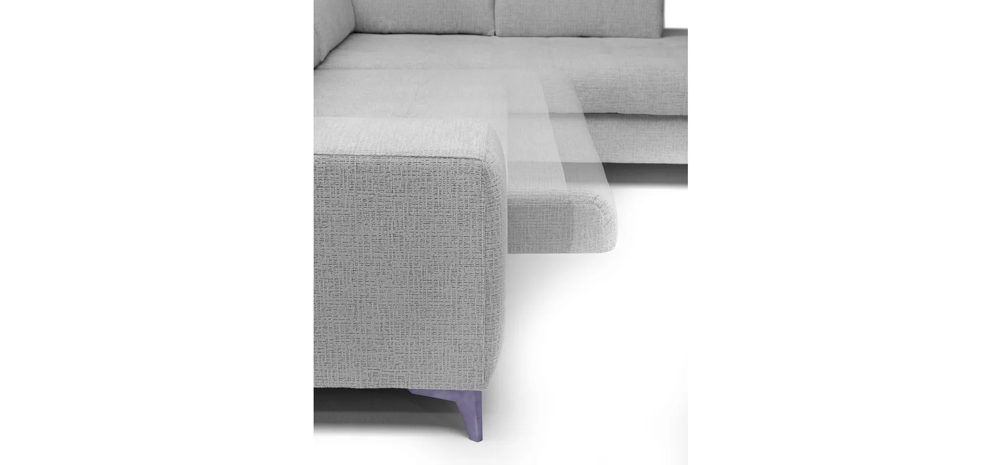 Ecksofa, light grey - Elty