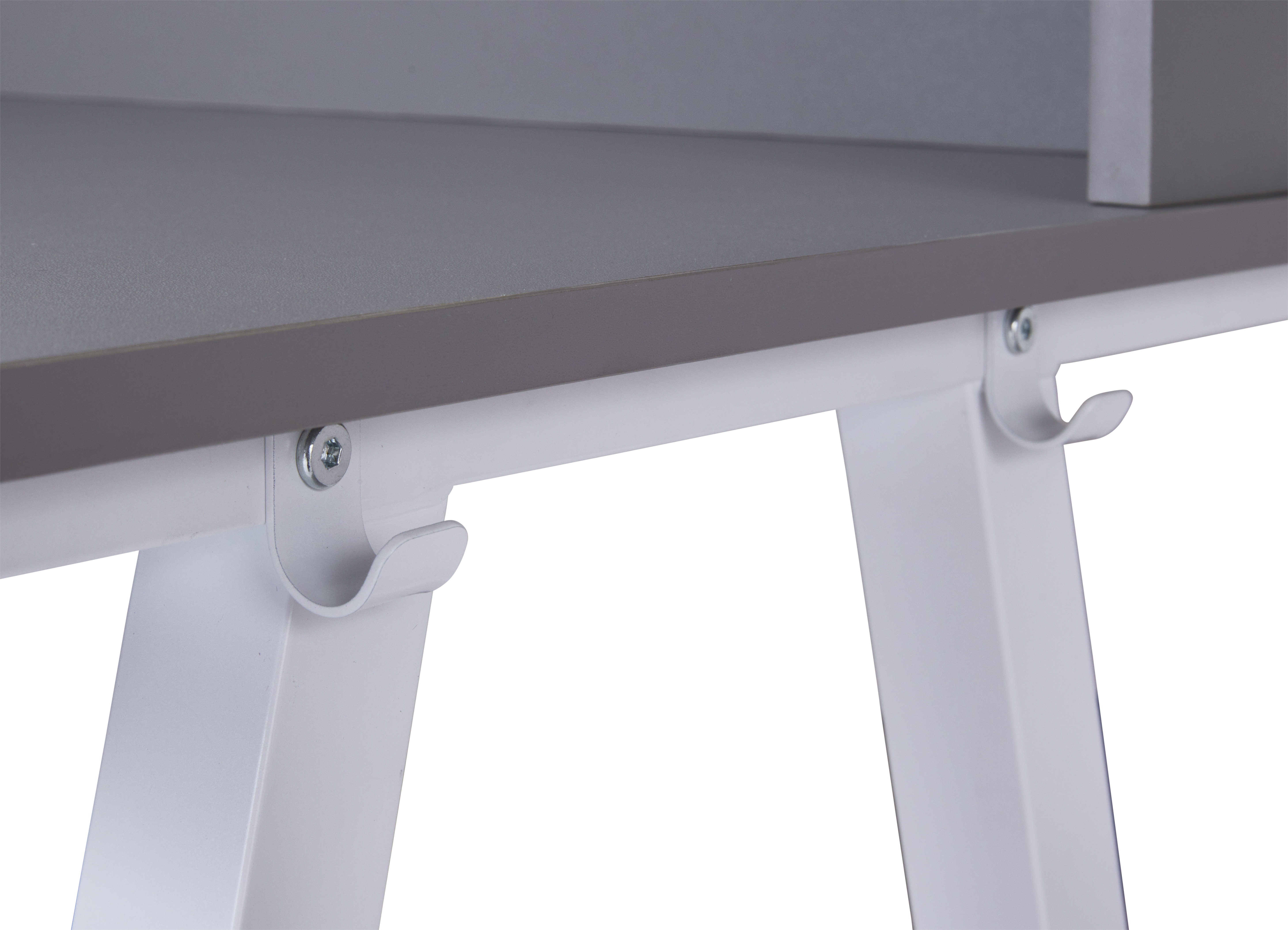 Schreibtisch, weiß/grau, höhenverstellbar - MyStyle 7011