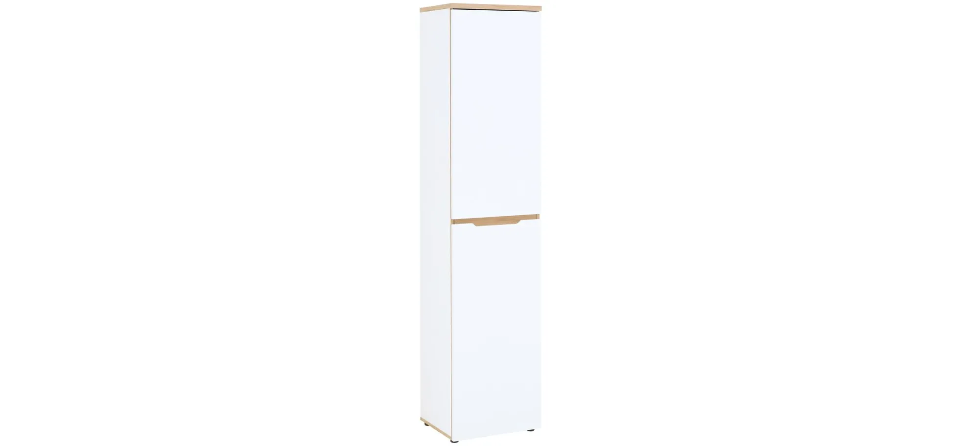 Büroschrank - B ca. 45 cm, Weiß, Artisan Eiche Nachbildung