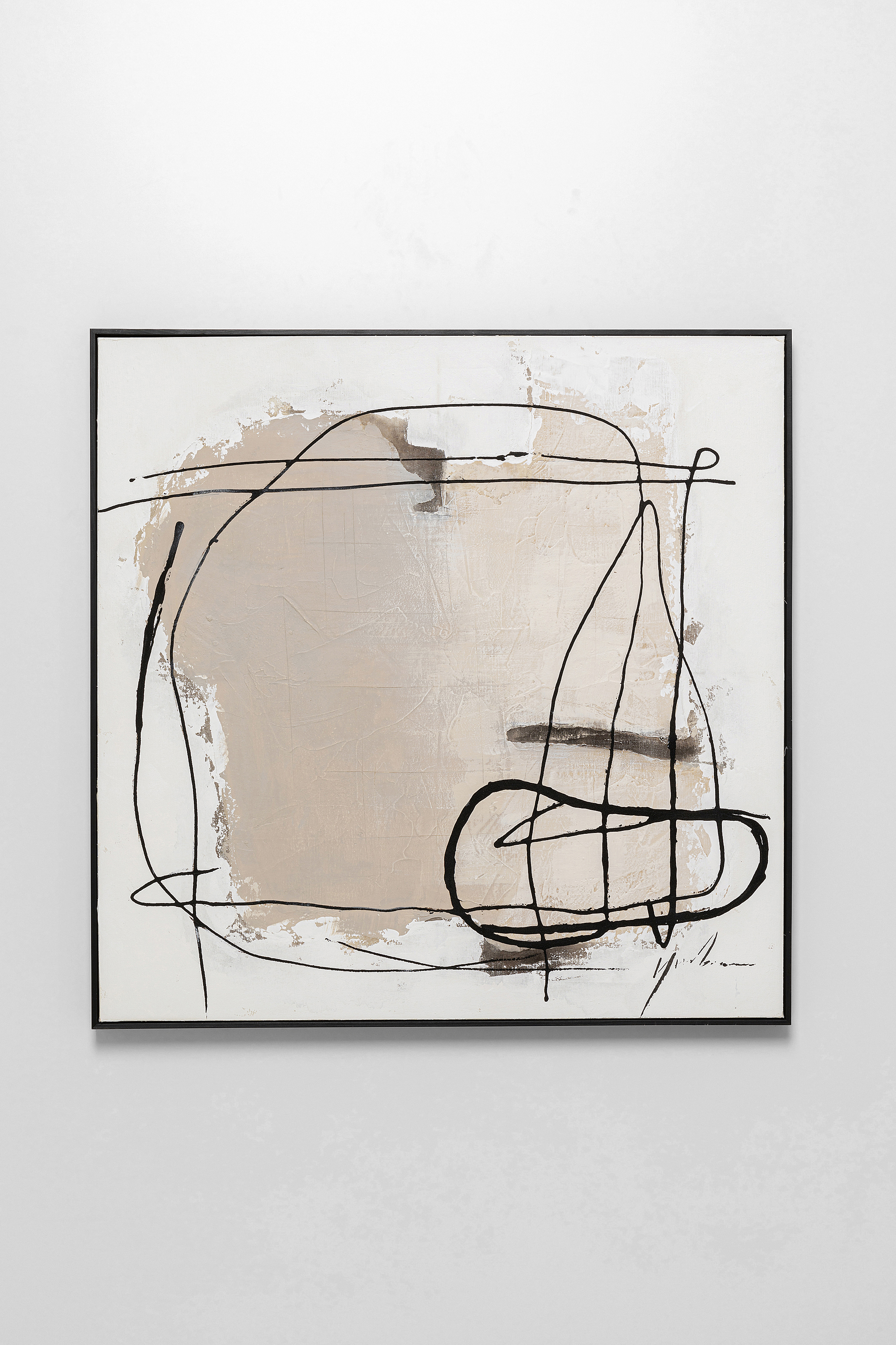 Gerahmtes Bild Dust Grau, Rahmen Massivholz - Bilder