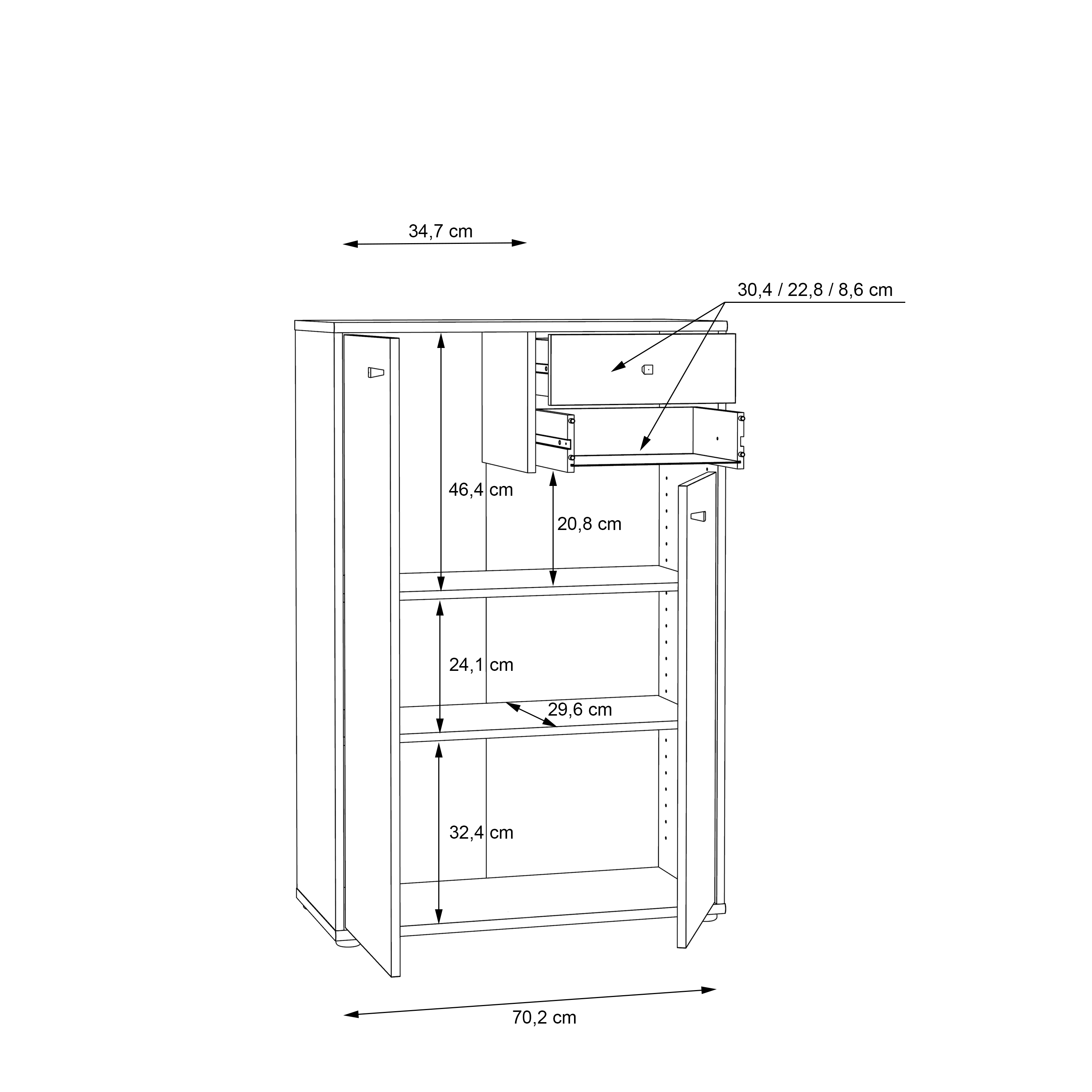 Kommode, Sonoma Oak - Faik