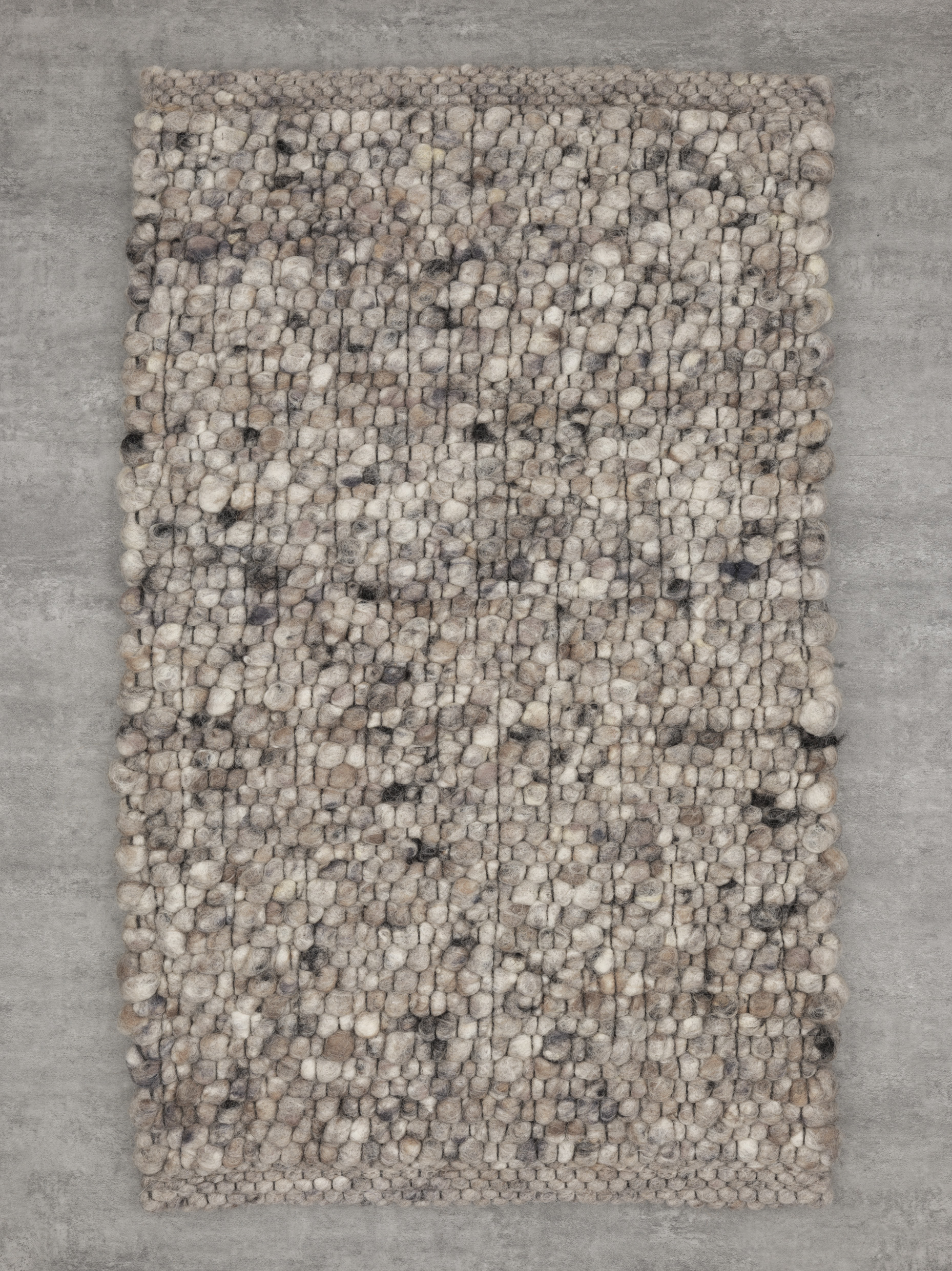 Handwebteppich, graubeige - Beat Swing