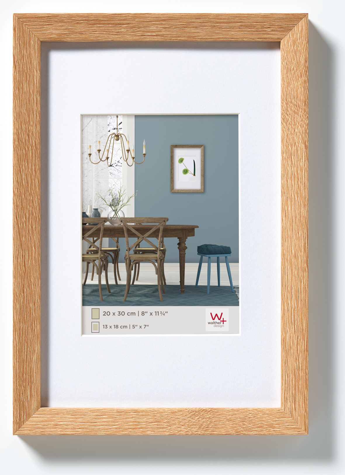 Bilderrahmen,Fiorito,  Holz - 20x30 cm, NUSSBAUM