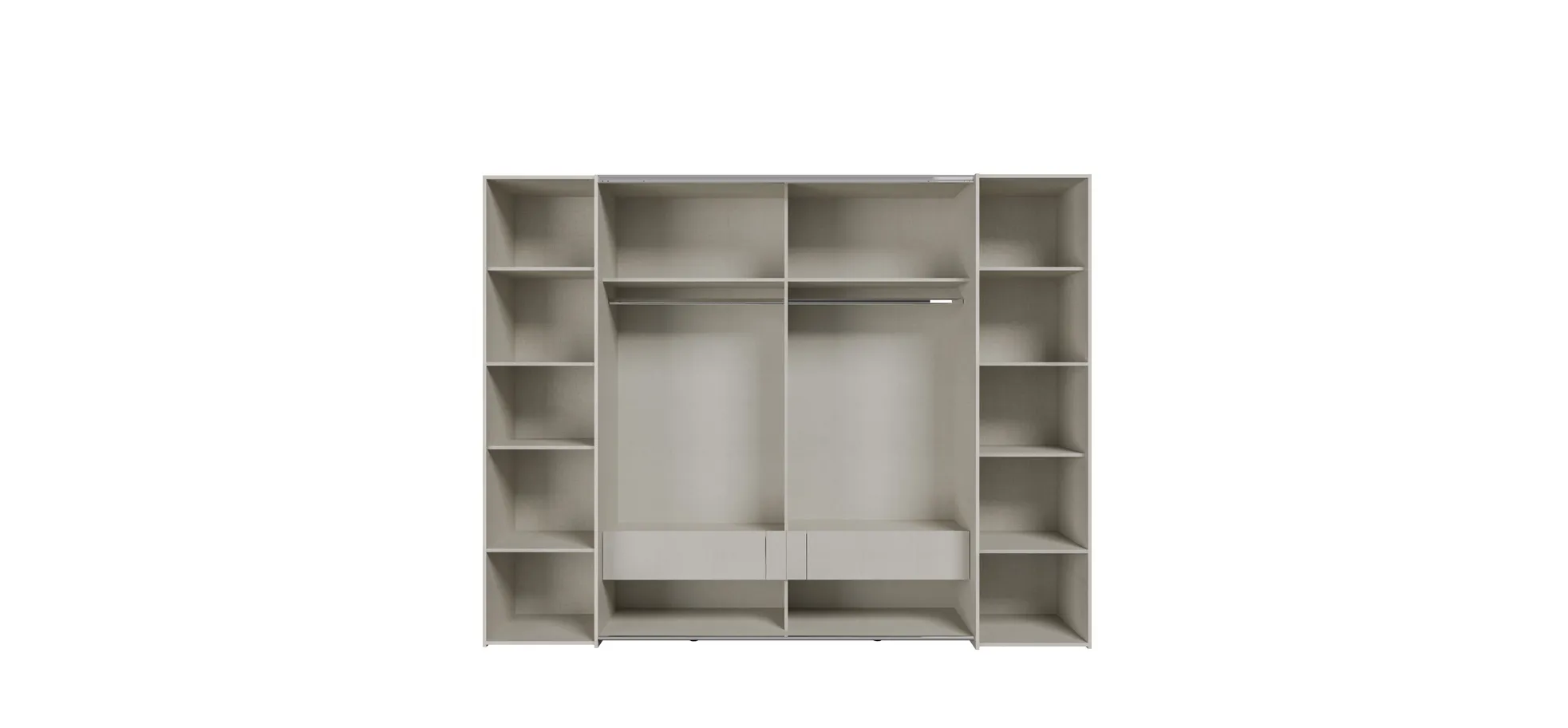 Schwebe-/Drehtürenschrank, Dekor sand - Fahda