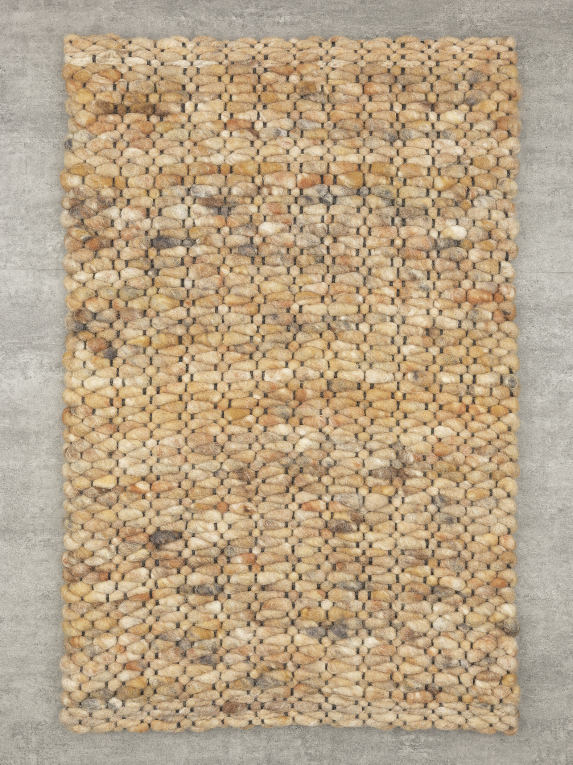 Handwebteppich, gelb-orange meliert - Beat Dance