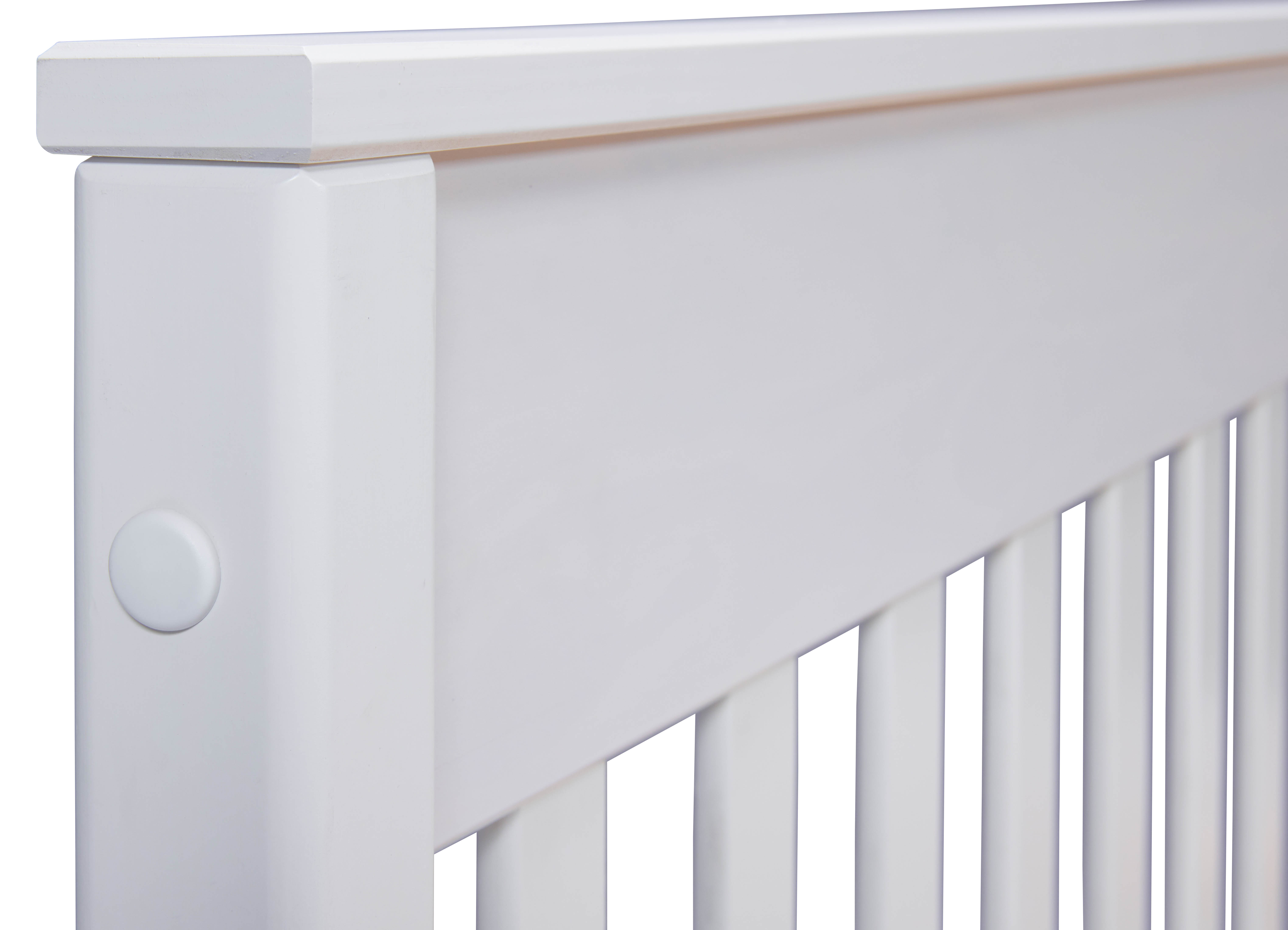 Doppelbett, 180x200 cm, Massivholz weiß - MyStyle 3076