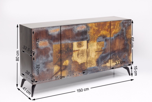 Sideboard Oxy, Mango Massivholz lackiert - Oxy