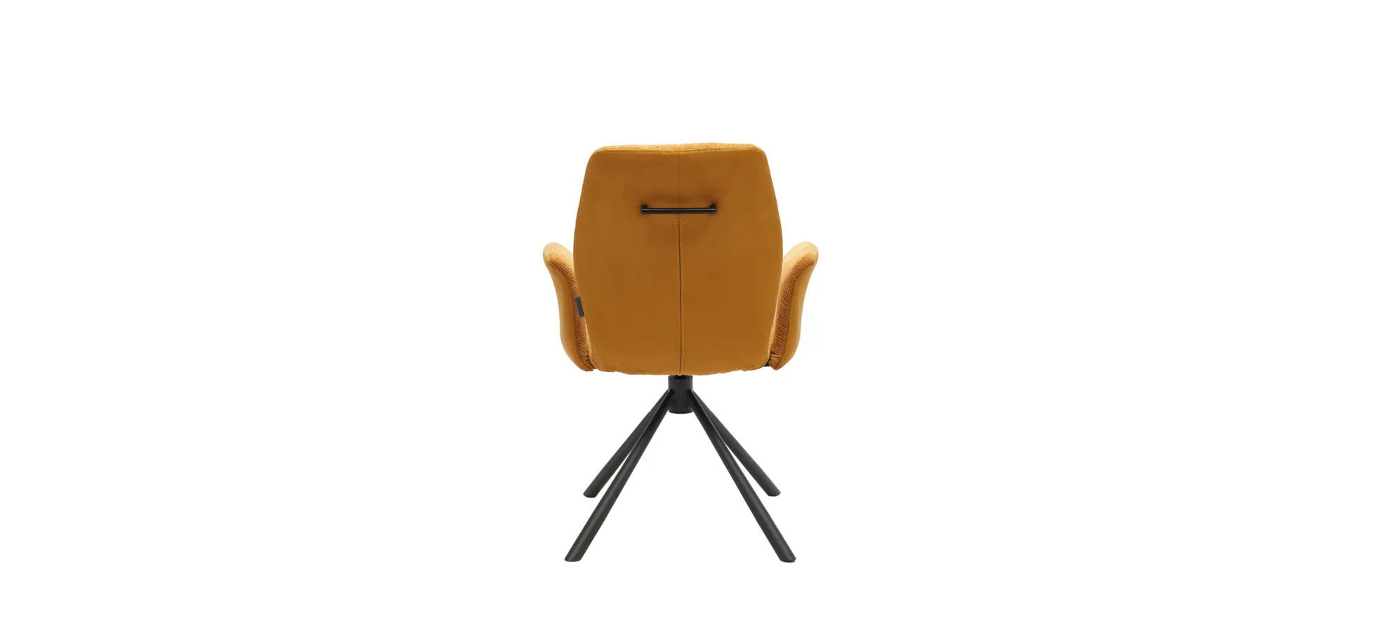 Vierfußstuhl mit Armlehnen, Stoff Mustard - Manoa