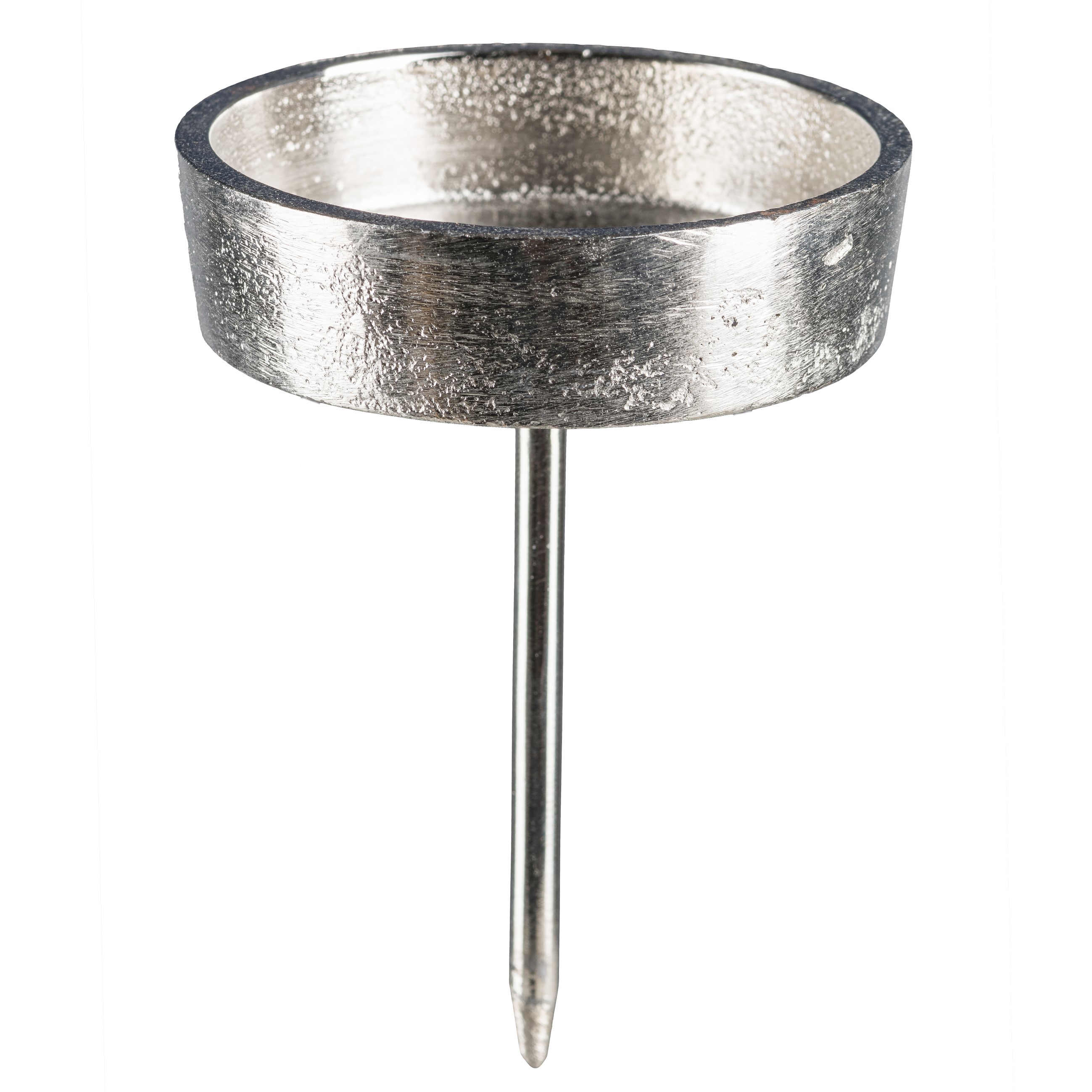 Kerzenhalterpin - alu, silber, 6,5x8,5cm