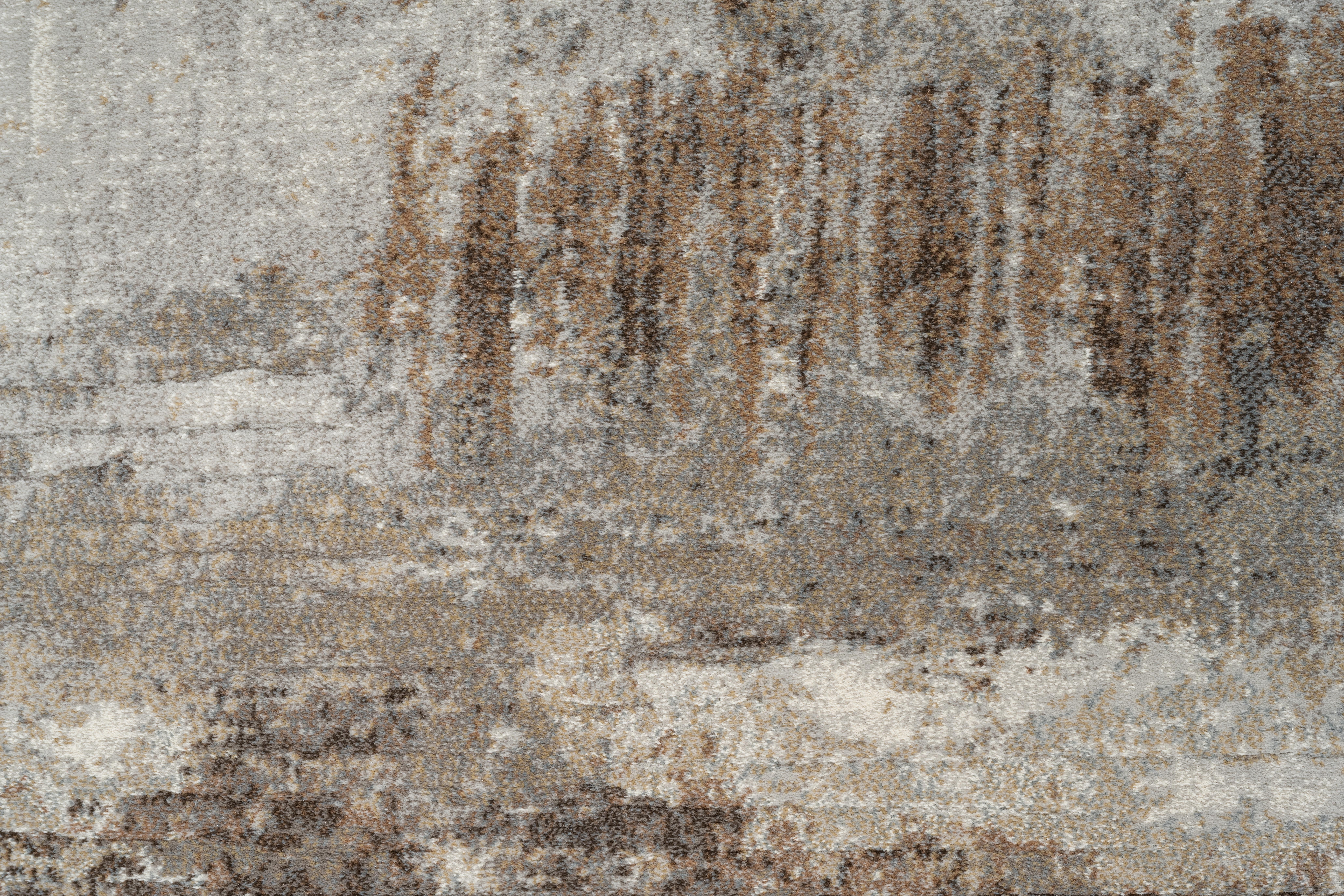 Webteppich, weiß-braun, 133x195 cm - Rargentum
