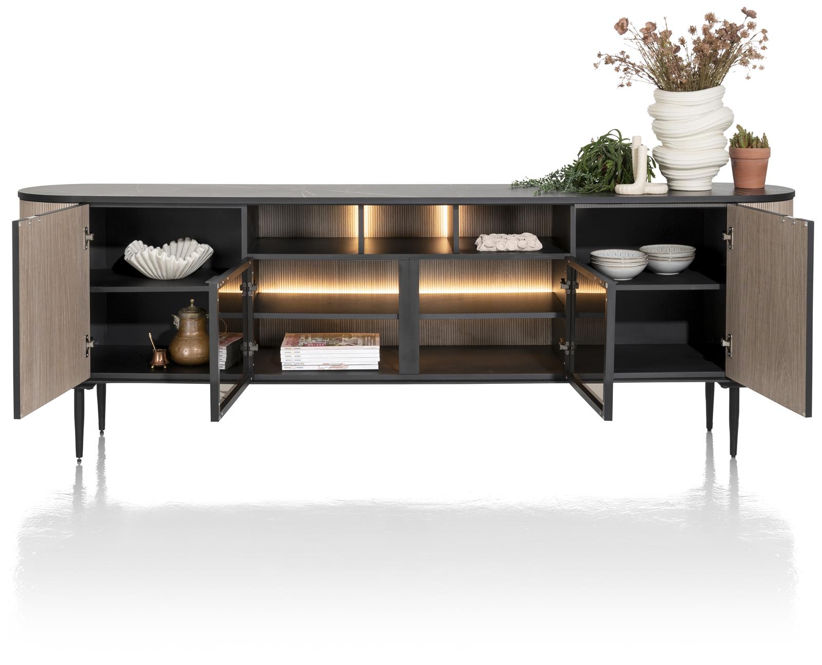 Sideboard, HPL Marmeroptik onyx - Aramon - Xooon