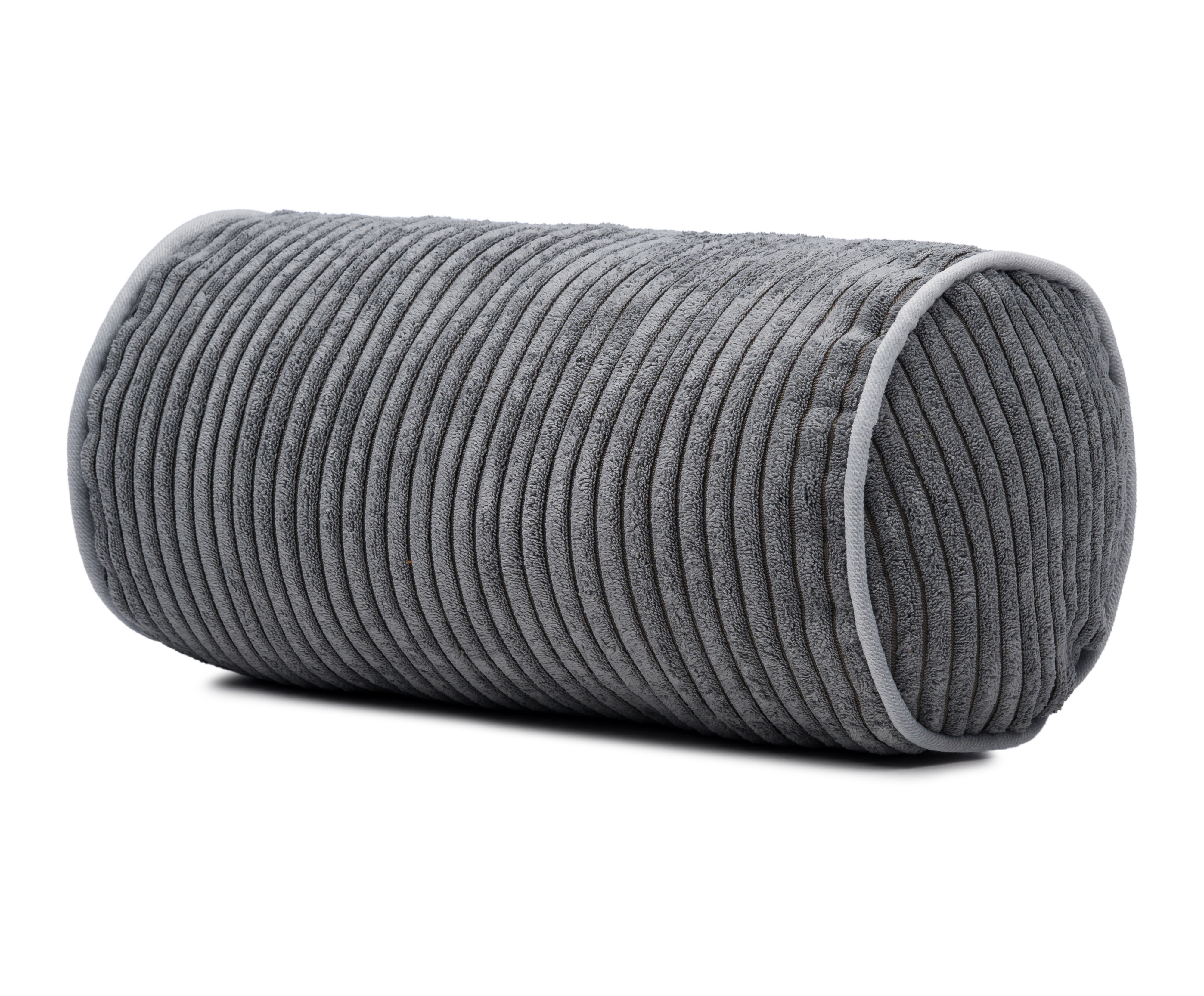 Kissenrolle Anafi, cordoptik - 40x20cm, 100% polyester, anthrazit