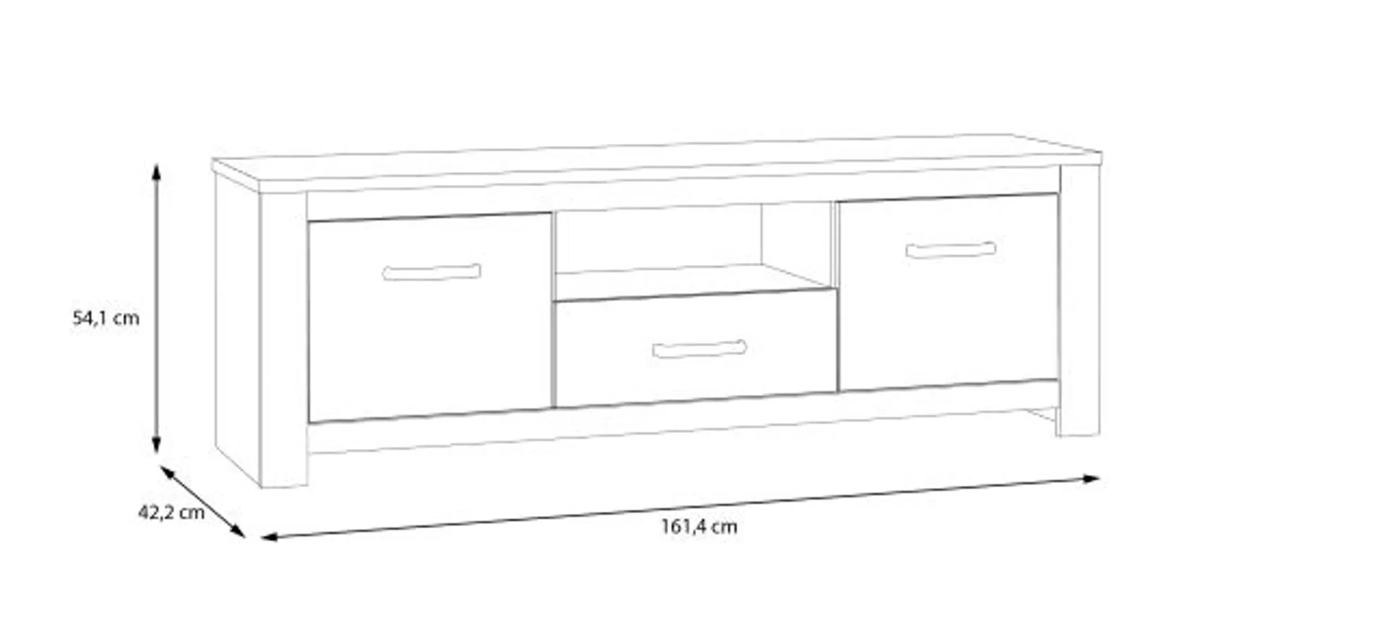TV-Unterschrank, Mauvella Oak  - Fares 