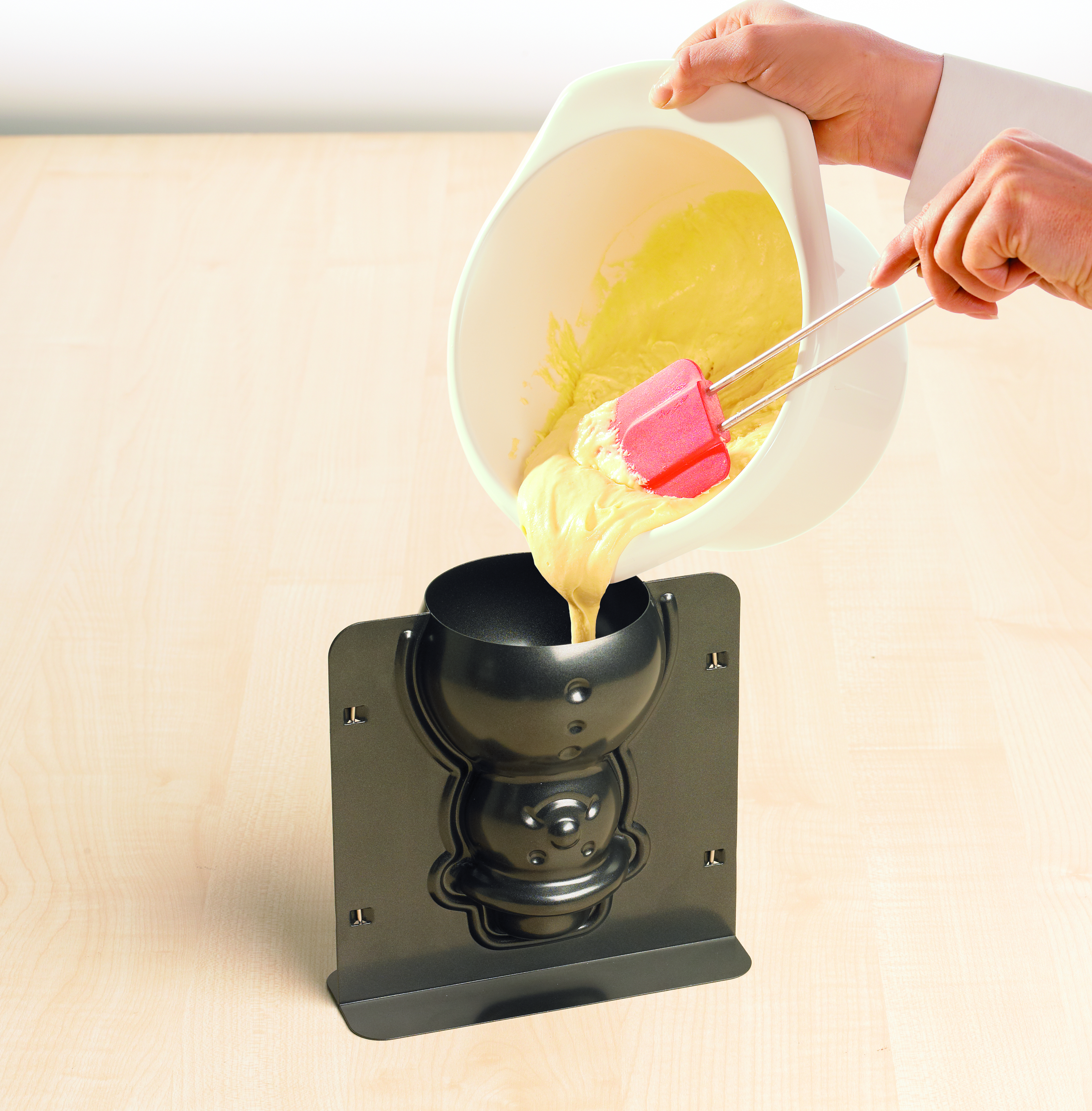 3D Backform Emil, der Schneemann - Ø 9x17,5cm, Antihaftbeschichtung, mit Rezept